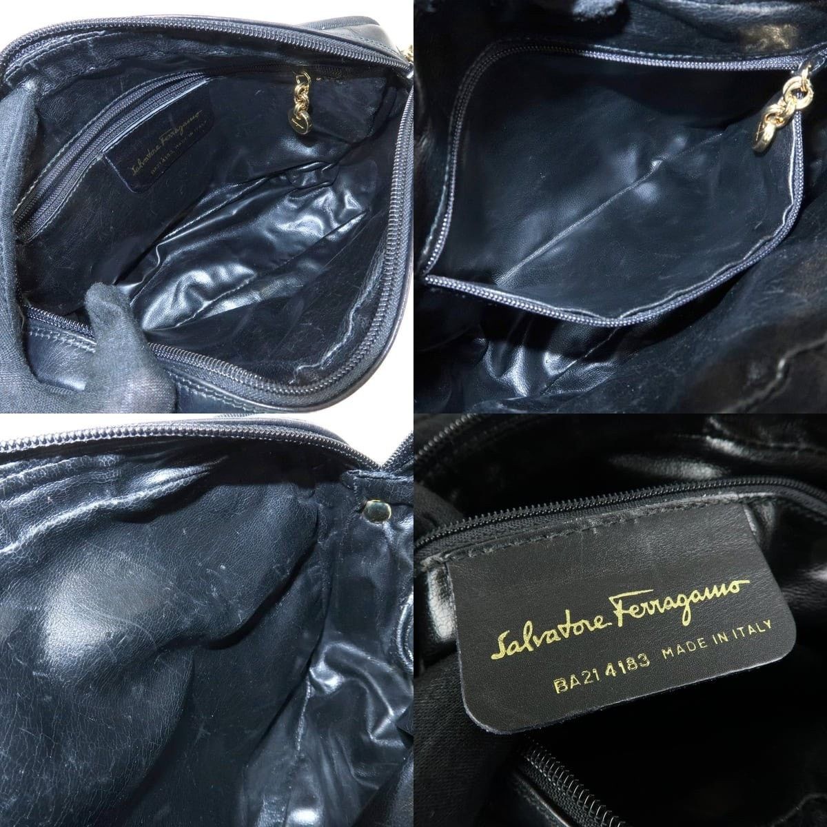 Salvatore Ferragamo Ferragamo Vara Calfskin Crossbody Bag Black Size ONE SIZE - 7 Thumbnail