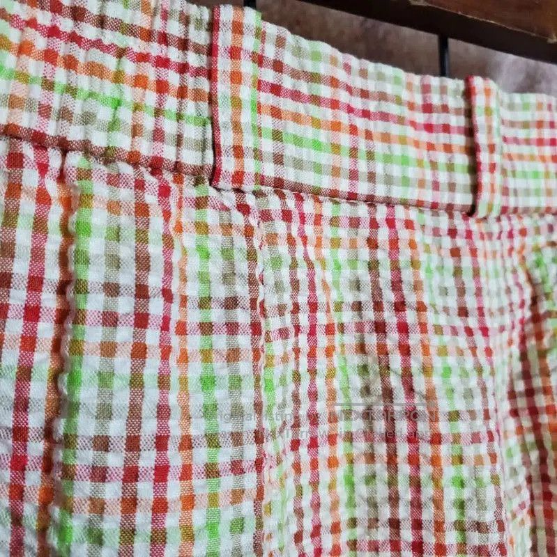 Dior Dior Summer Pink Checked Cotton Blend Casual Pants . Size 23" - 6 Thumbnail