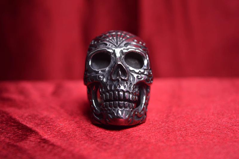 Jewelry Skull Rare Jewelry Rings Open Size Chrome Ring (Size 7-13) Size ONE SIZE - 6 Thumbnail