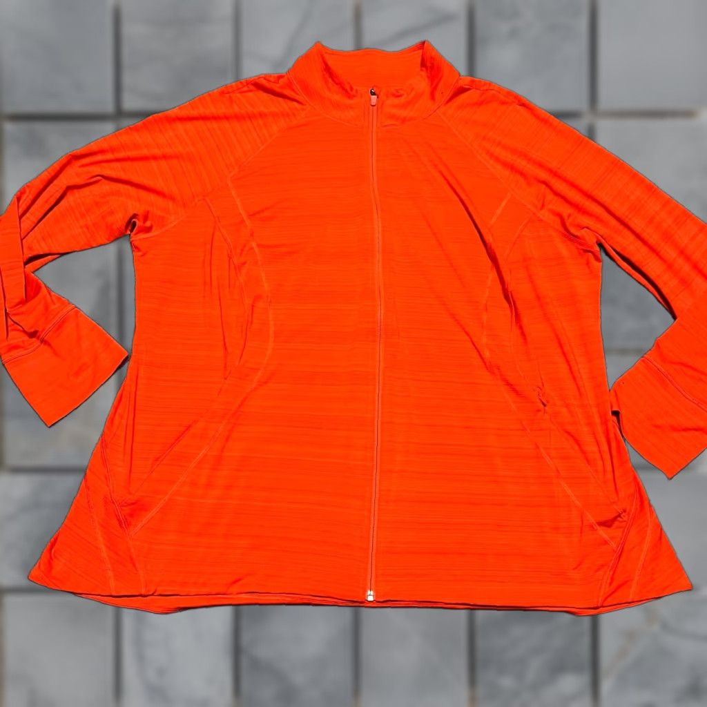 Athleta Athleta Pacifica Jacket Womens 3XL Orange Full Zip Thumb Holes Size XXL / US 16-18 / IT 52-54 - 1 Thumbnail