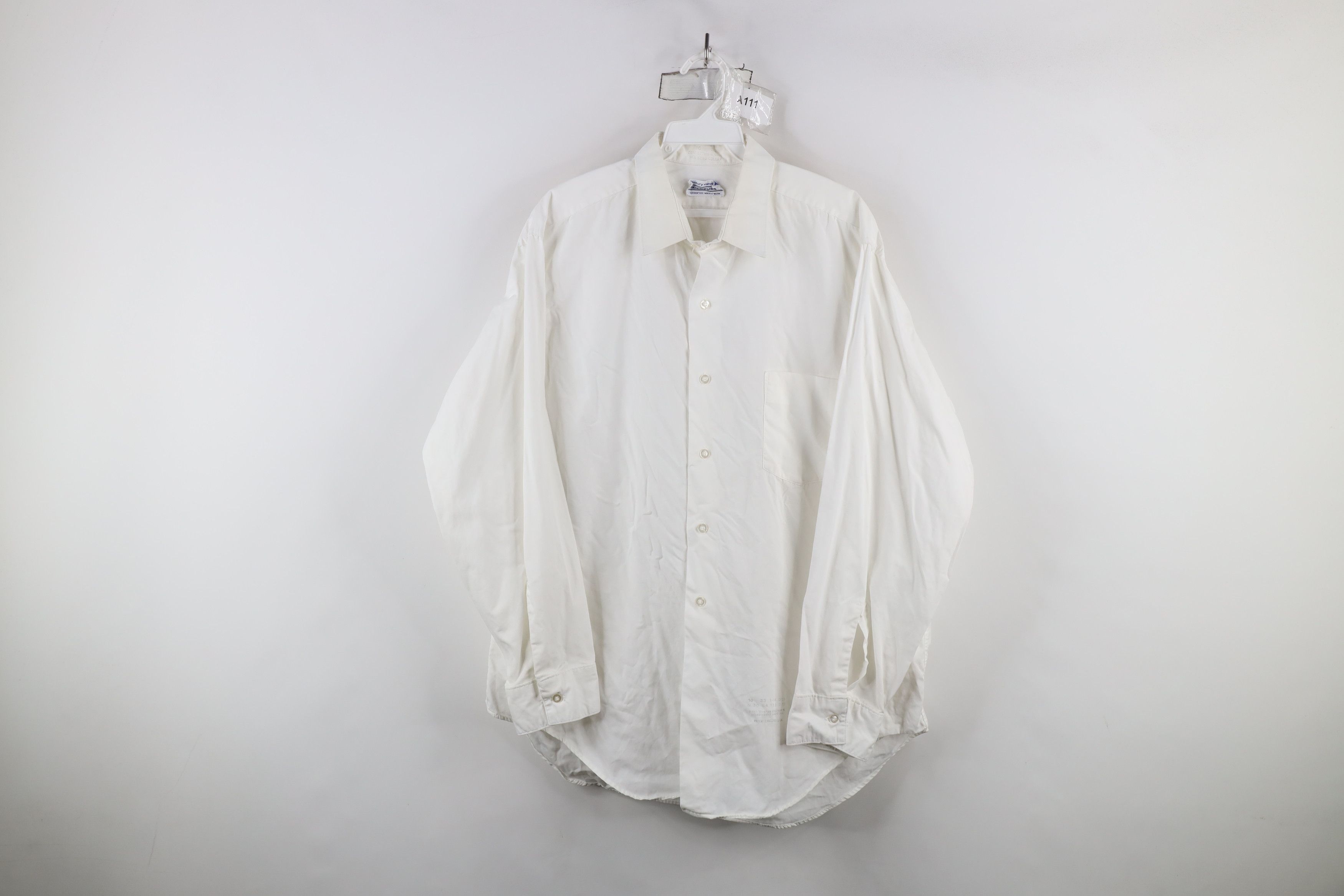 Vintage Vintage 60s 70s Streetwear Collared Button Shirt White USA Size US M / EU 48-50 / 2 - 1 Thumbnail