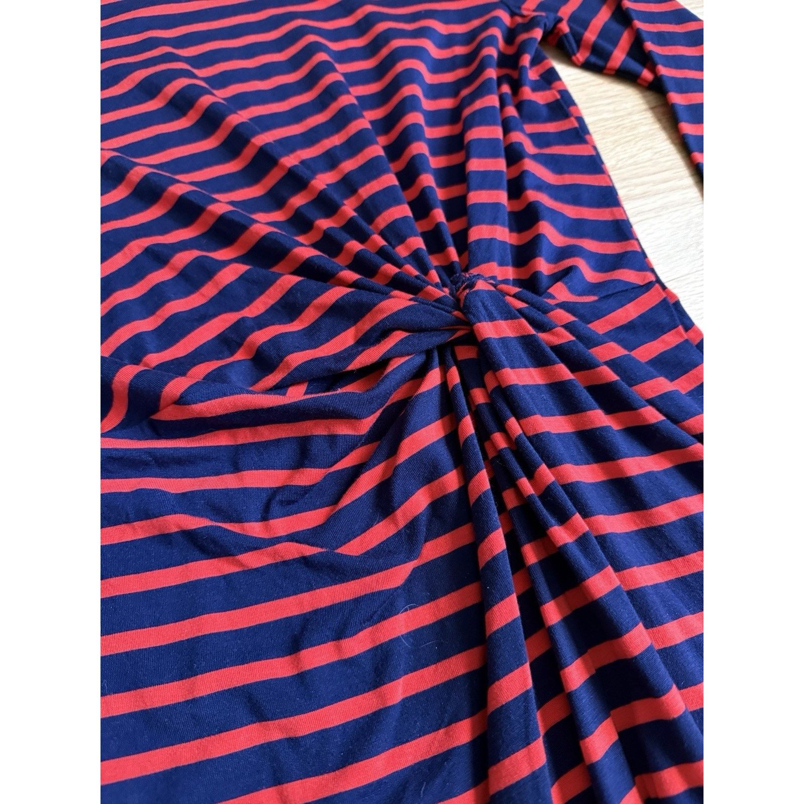 Gap GAP Women XS Tall Red Navy Stripe Long Sleeve Soft Spun Midi Size XS / US 0-2 / IT 36-38 - 3 Thumbnail