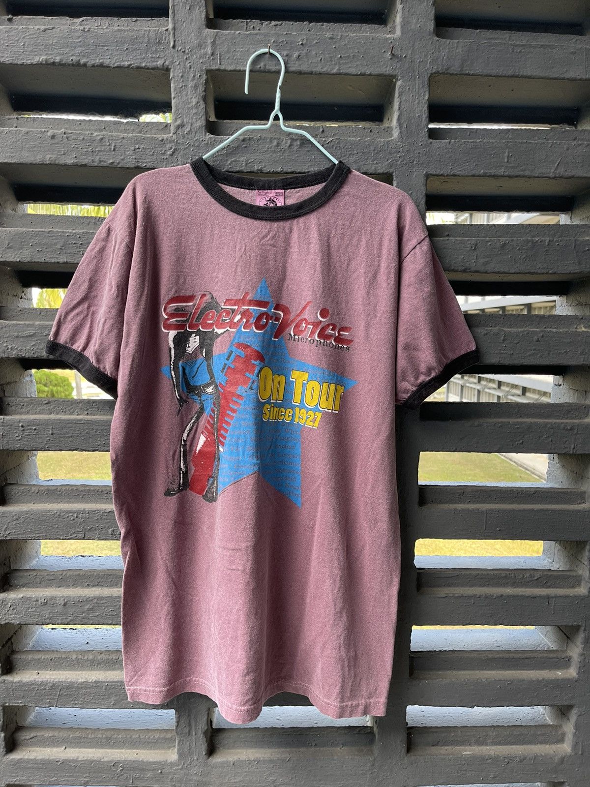 Band Tees × Vintage Vintage Ringer Electro voice shirt Size US S / EU 44-46 / 1 - 1 Thumbnail