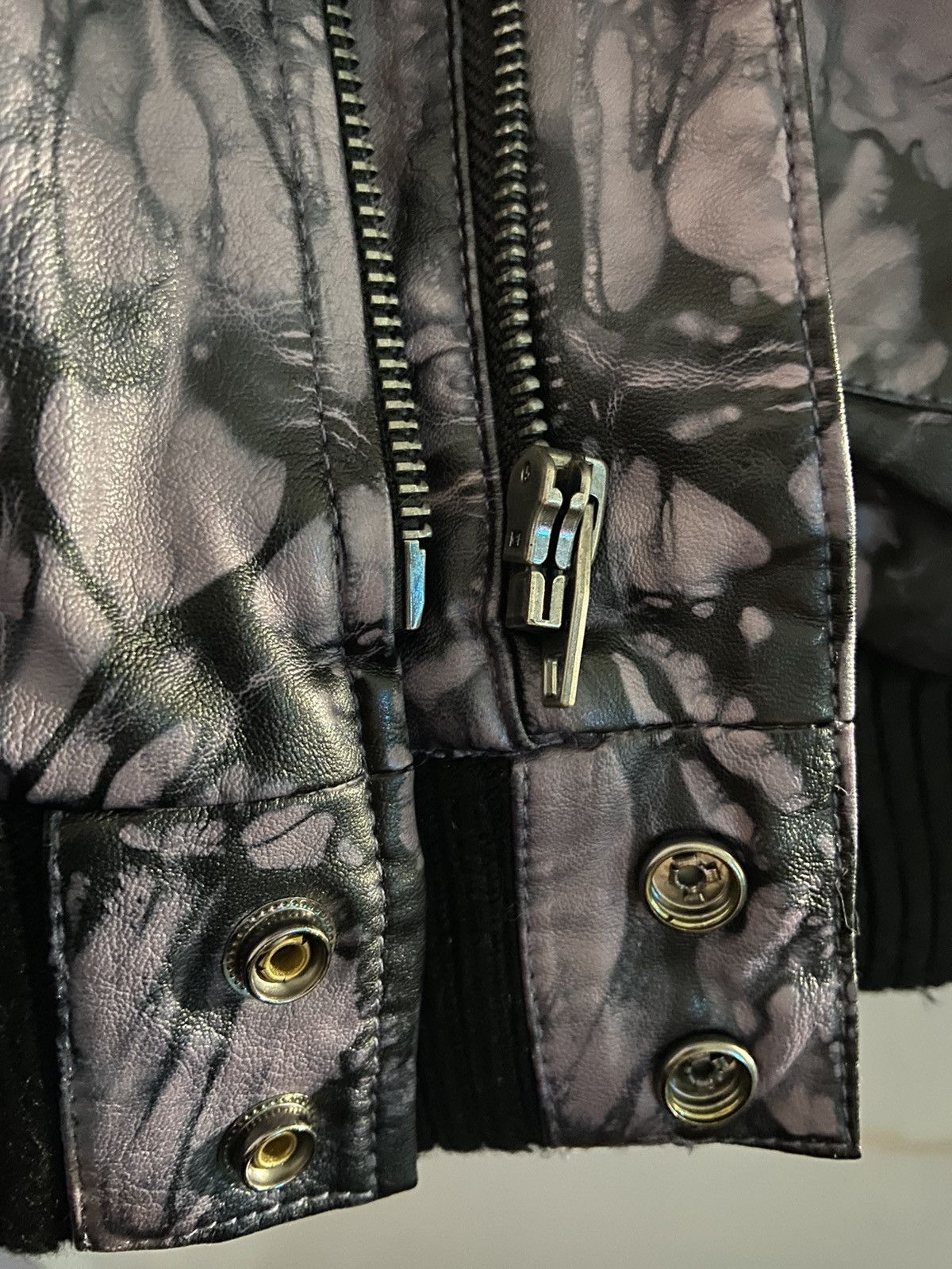 Menace Menace Tye Dye Leather Flight Jacket Bomber Size US L / EU 52-54 / 3 - 5 Thumbnail