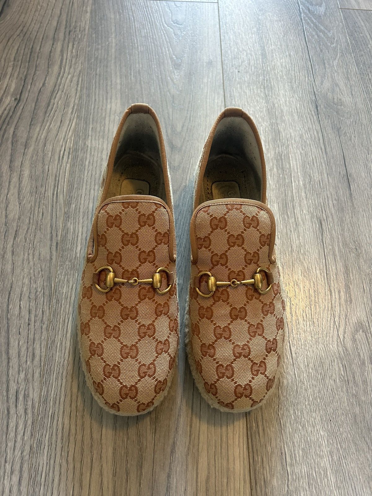 Gucci Gucci Horsebit Espadrilles with Monogram Canvas - Size 7 Size US 7 / EU 40 - 4 Thumbnail