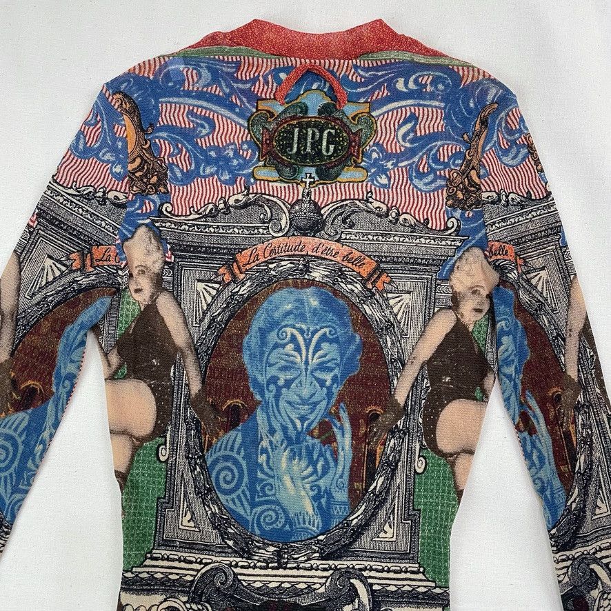 Jean Paul Gaultier SS1995 Jean Paul Gaultier Cabaret Tattoo Mesh Top Vintage Size US M / EU 48-50 / 2 - 7 Thumbnail