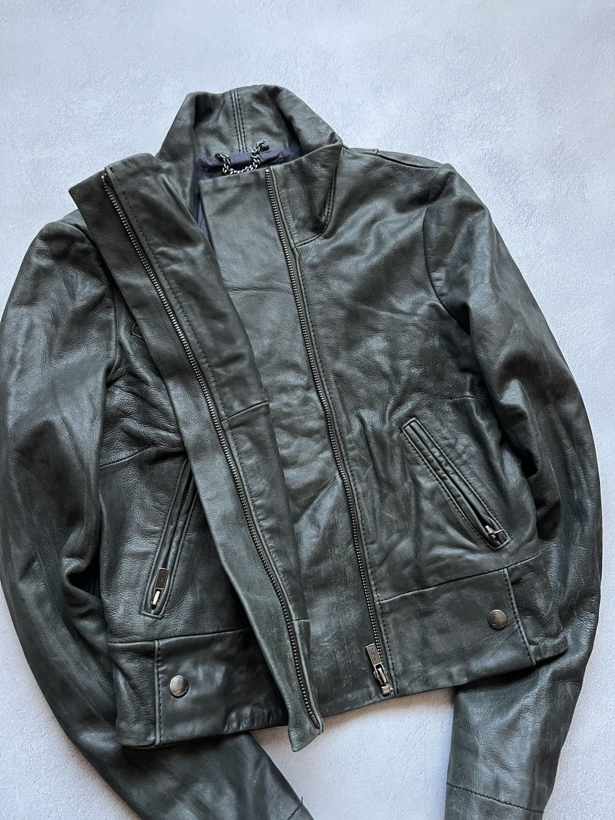 Allsaints All Saints Leather Jacket Women US 4 Size US XS / EU 42 / 0 - 5 Thumbnail