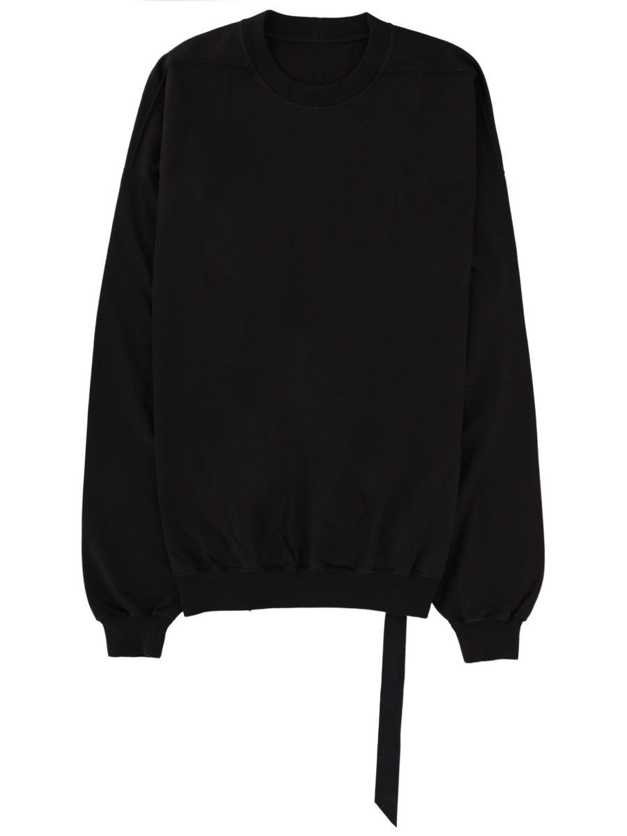 Rick Owens Drkshdw RICK OWENS DRKSHDW FELPA "HUN CREWNECK" IN COTONE - BLACK Size US M / EU 48-50 / 2 - 1 Thumbnail