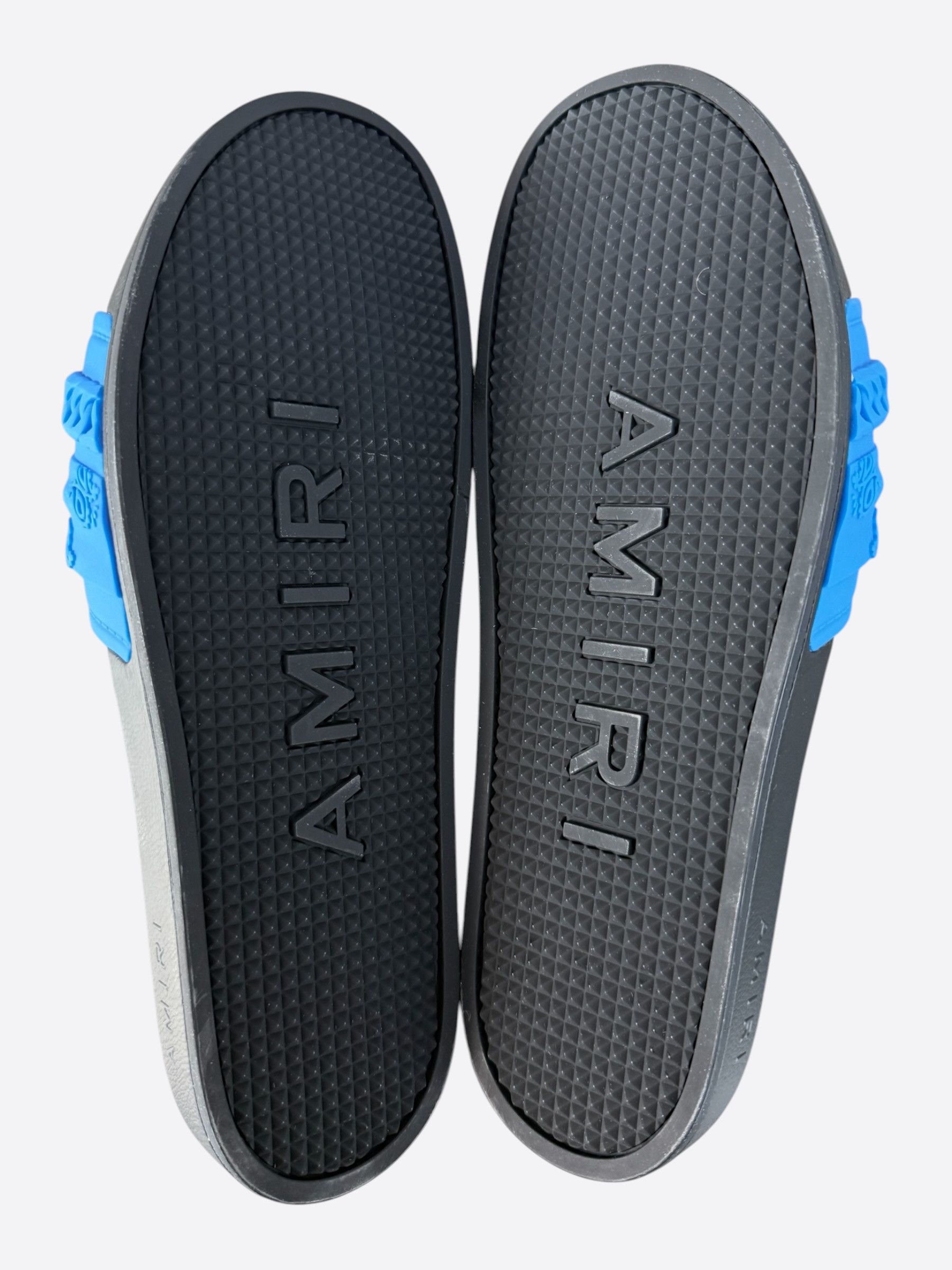 Amiri Amiri Blue & Black Bandana Chain Slides Size US 14 / EU 47 - 7 Thumbnail