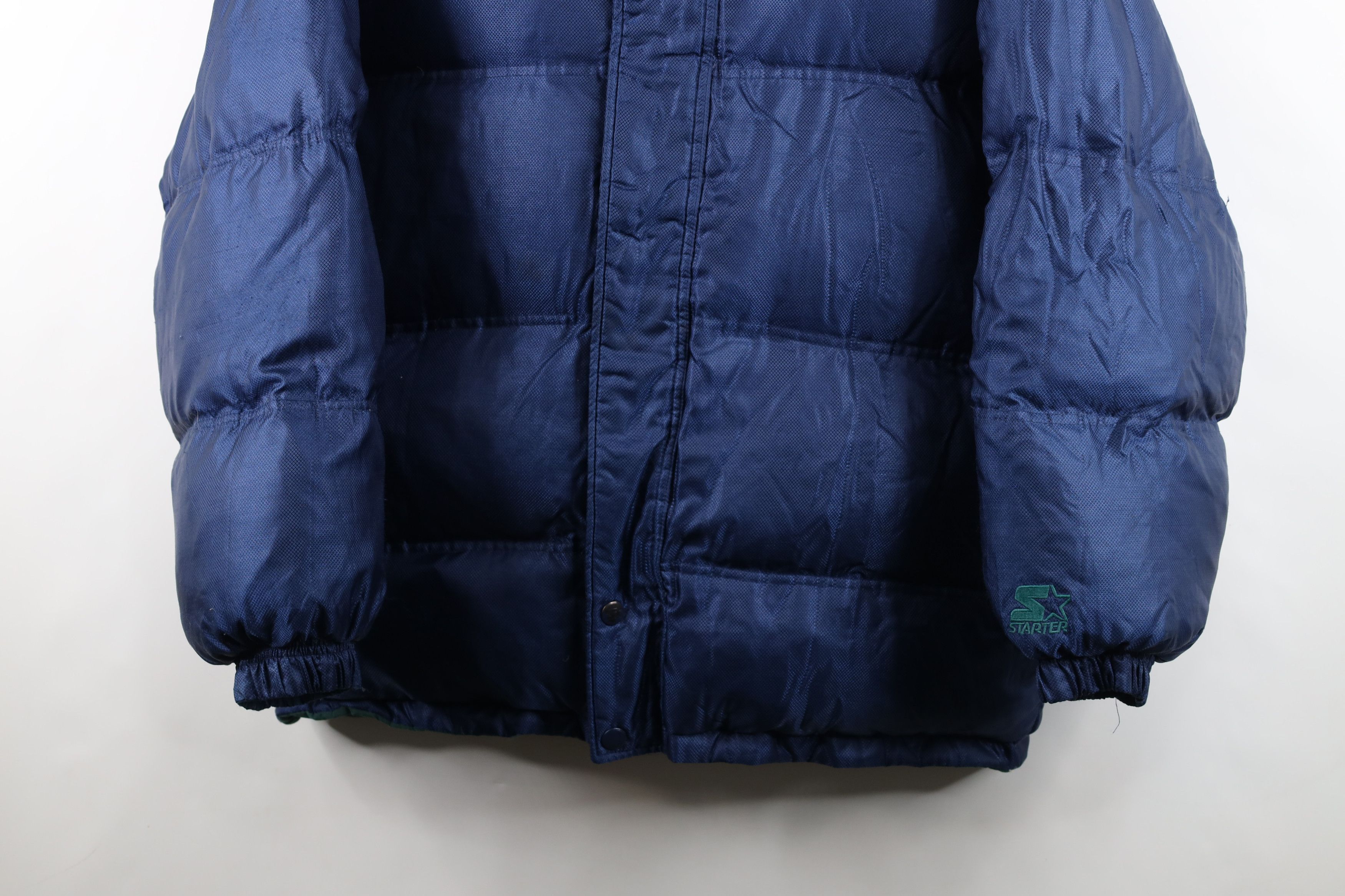 Starter Vintage 90s Starter Reversible Duck Down Puffer Jacket Size US L / EU 52-54 / 3 - 3 Thumbnail