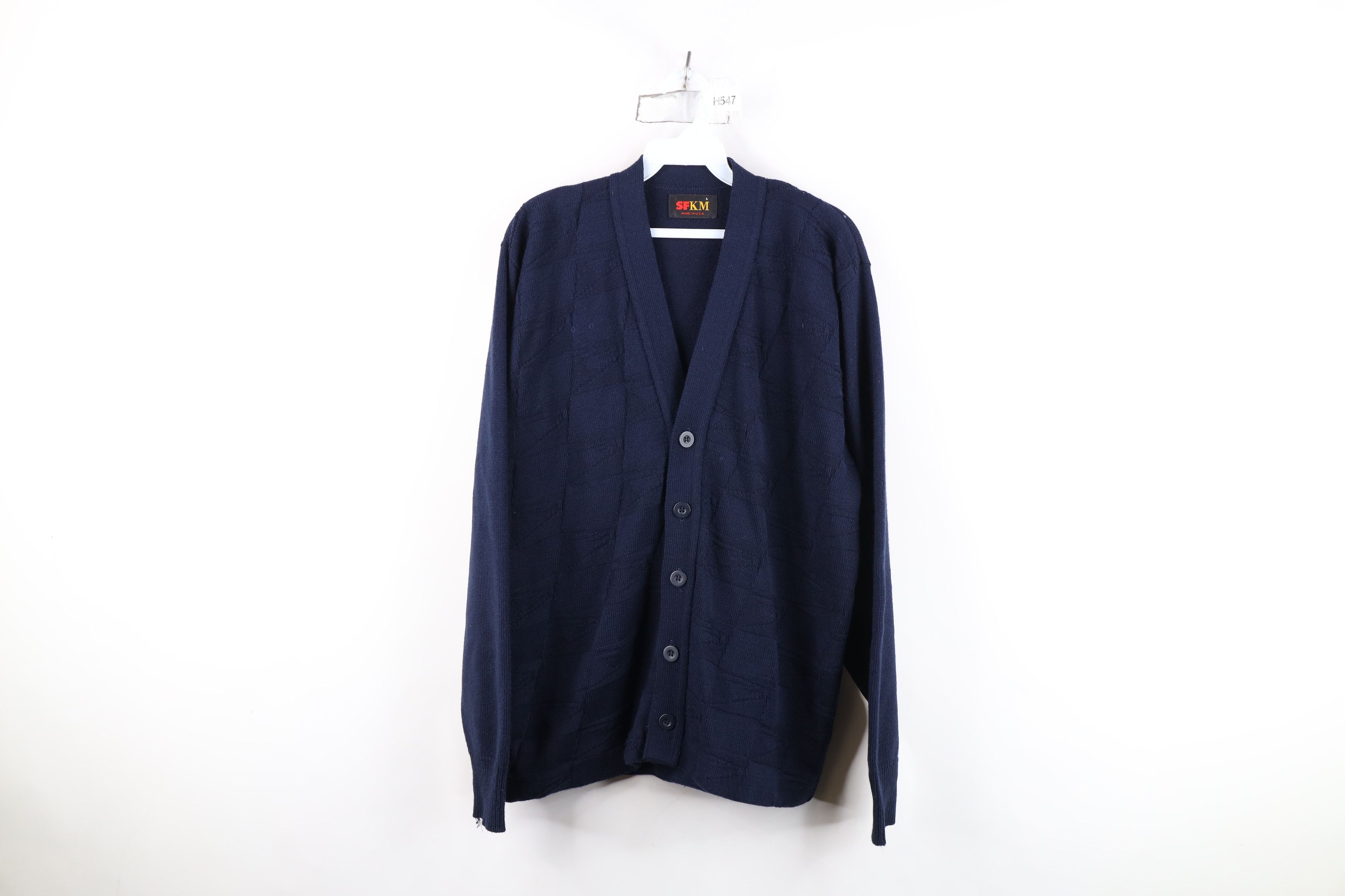 Vintage Vintge 90s Postal Service Eagle Knit Cardigan Sweater USA Size US L / EU 52-54 / 3 - 1 Thumbnail