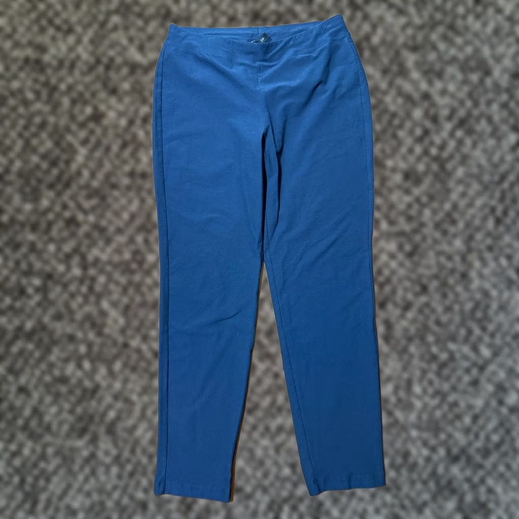 Eileen Fisher Eileen Fisher Pants Womens S Blue Viscose Nylon Knit Stretch Skinny Pull on Career E6 Size 28" / US 6 / IT 42 - 1 Thumbnail