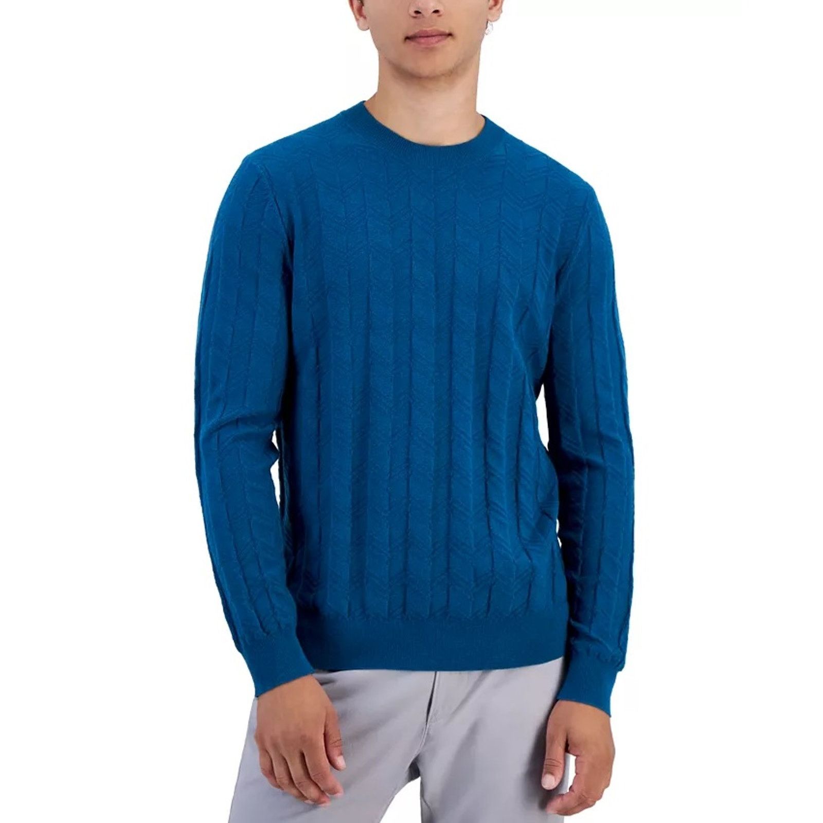 Alfani Alfani Men's Blue Knit Gem Pullover Crewneck Sweater Size XL Size US XL / EU 56 / 4 - 1 Thumbnail