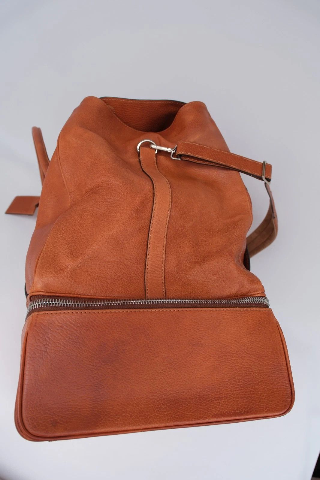 Brunello Cucinelli Brunello Cucinelli Brown Leather Weekender Bag Size ONE SIZE - 3 Thumbnail