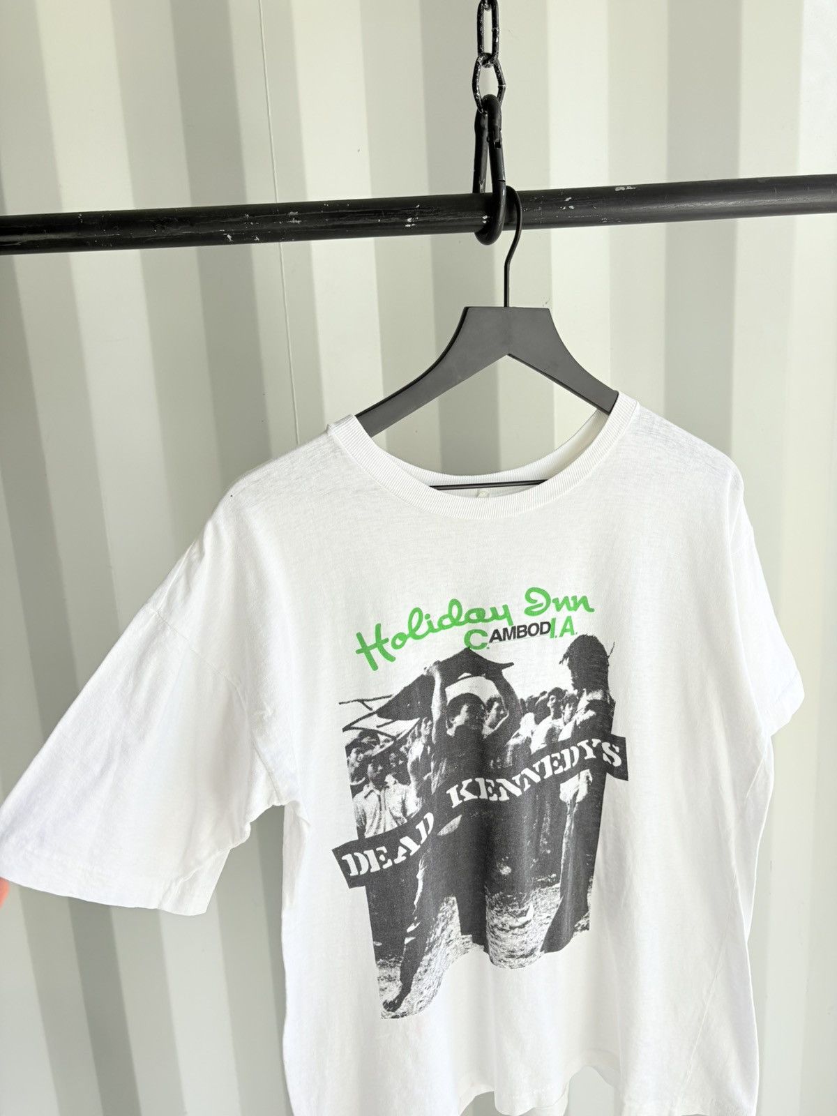 Band Tees Vintage Dead Kennedys Cambodia Shirt Faded Grunge Band Size US XL / EU 56 / 4 - 2 Thumbnail