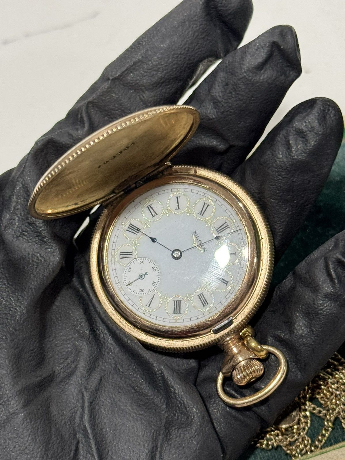 Elgin National Watch Company Vintage 1890s Elgin Gold Filled Pocket Watch Size ONE SIZE - 11 Thumbnail