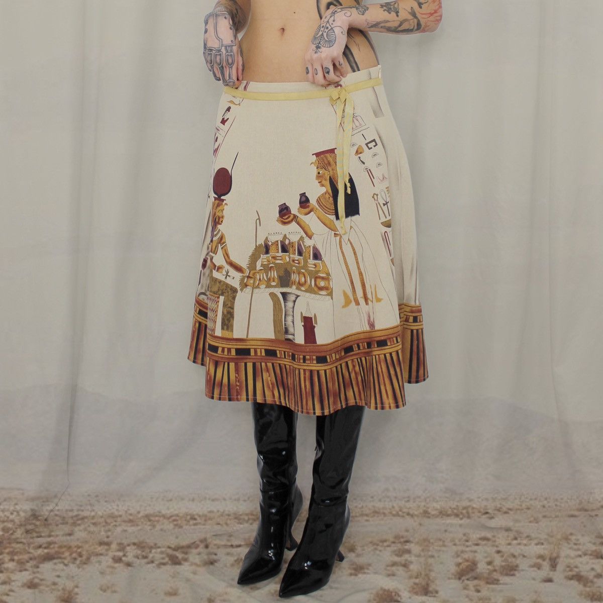 Vintage 🪲ANCIENT EGYPT SKIRT🪲 Size 30" / US 8 / IT 44 - 2 Thumbnail