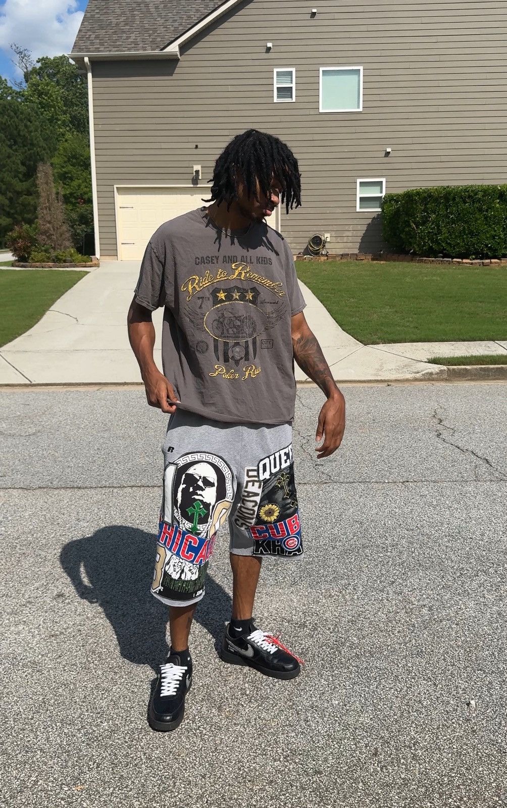 Other Grey Baggy Shorts Size US 33 - 2 Thumbnail
