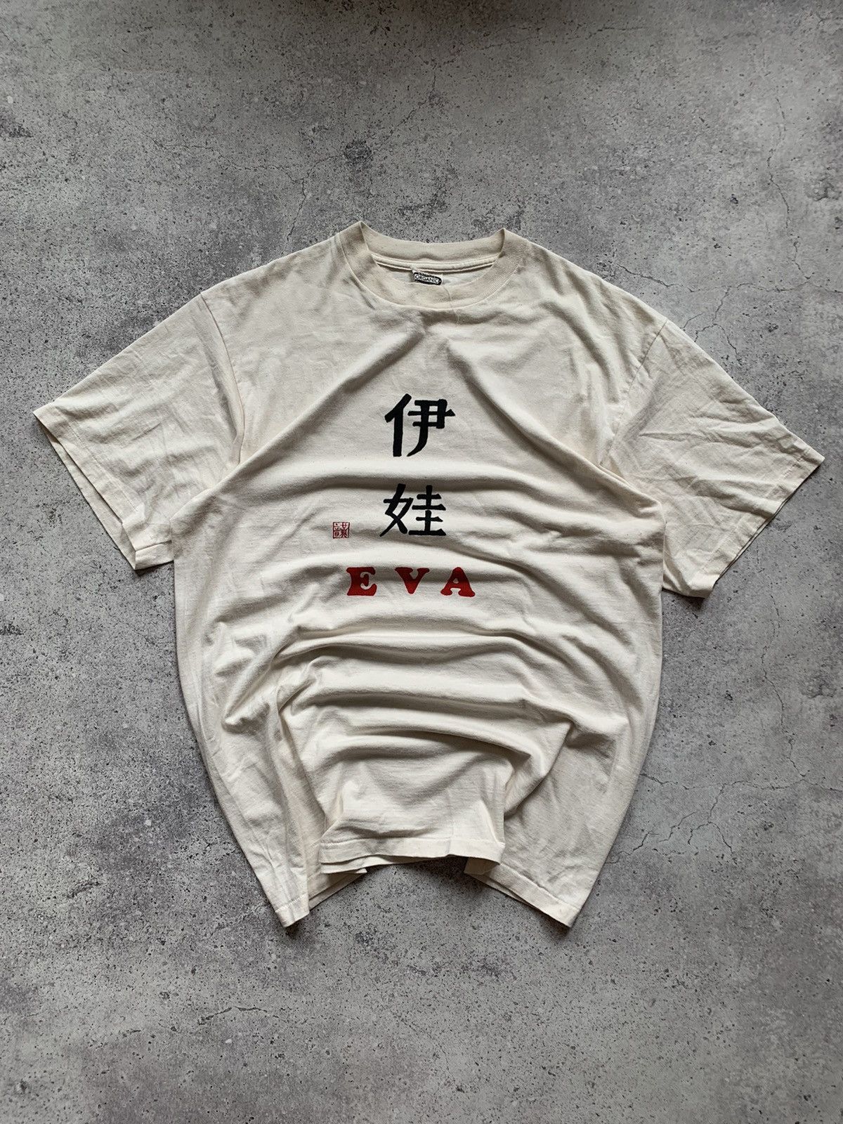 image of Anima x Vintage 90's Eva Japan Vintage Made In Usa T-Shirt in White, Men's (Size XL)