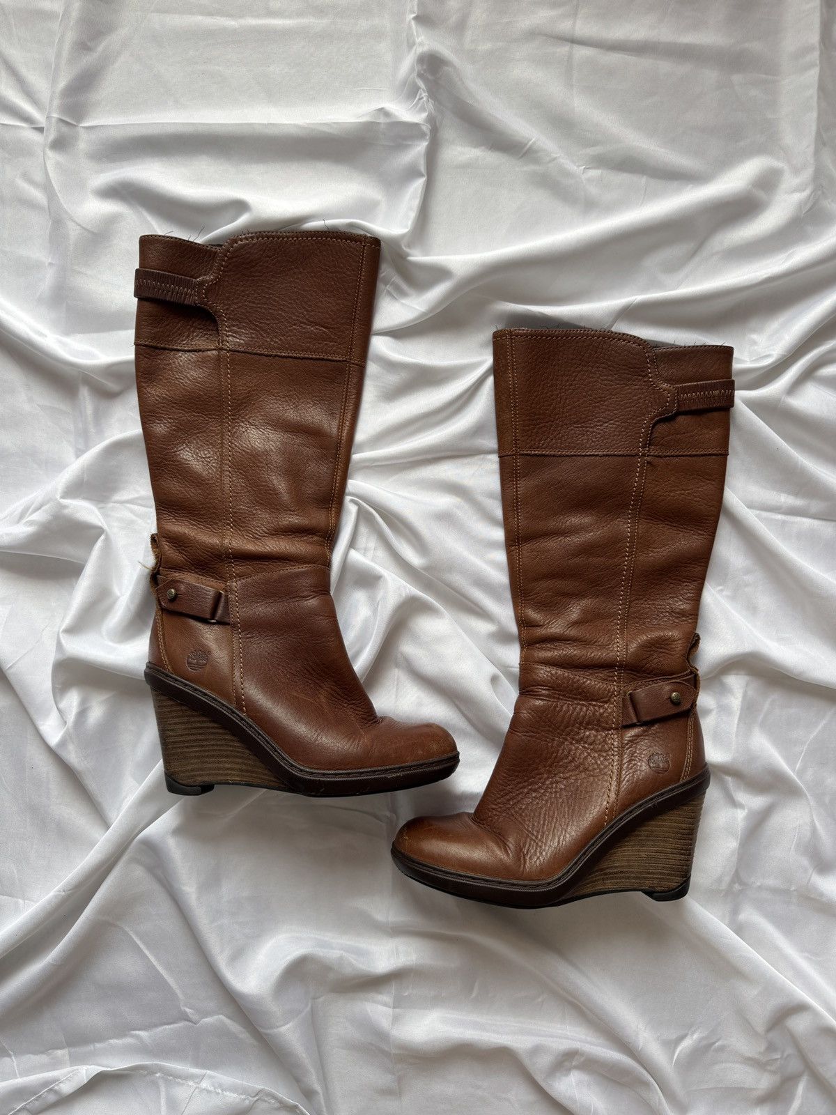 Timberland Timberland Vintage Faded Leather Y2K Wedge Boots Size US 8 / IT 38 - 1 Thumbnail