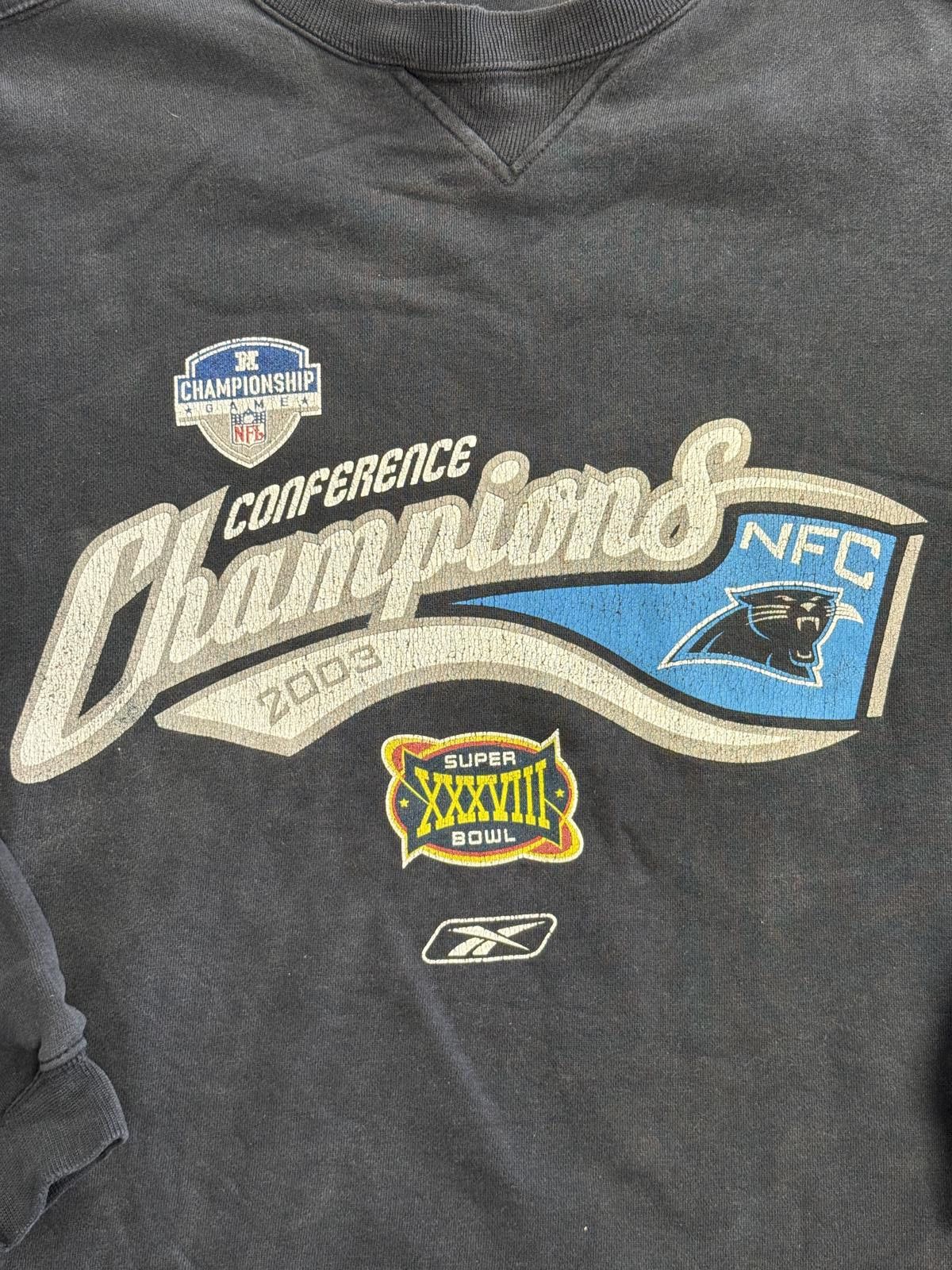 NFL Vintage Carolina Panthers Crewneck Superbowl 38 2003 XXL Size US XXL / EU 58 / 5 - 2 Thumbnail