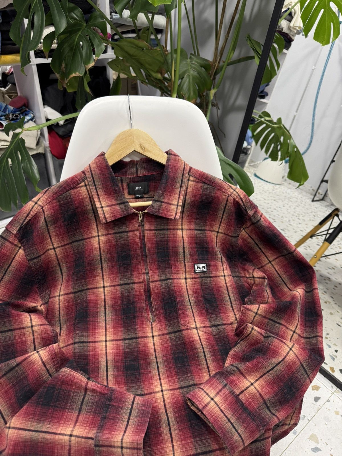 Obey Obey flannel shirt size XL Size US XL / EU 56 / 4 - 4 Thumbnail
