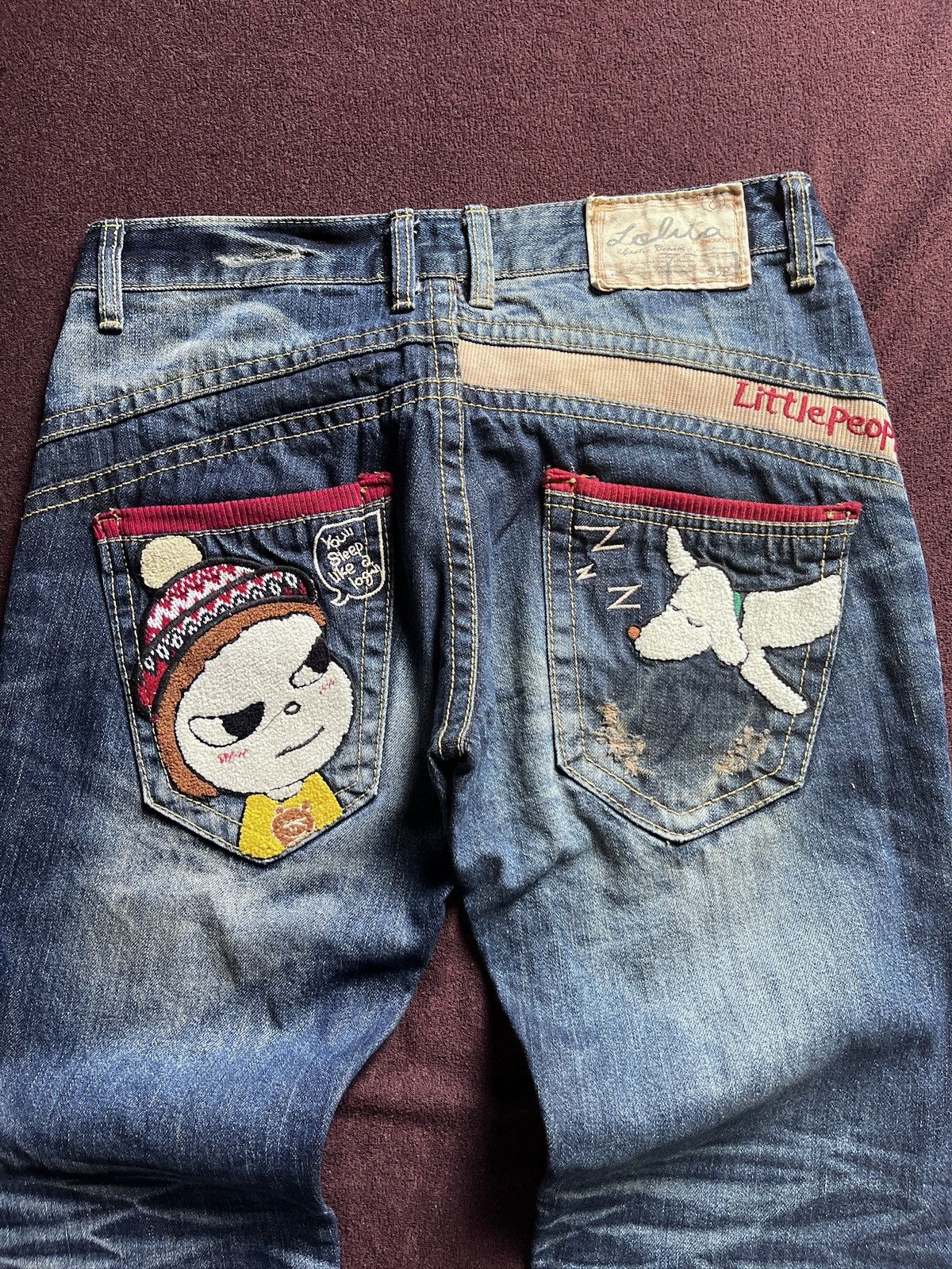 Japanese Brand yoshitomo Nara Lolita Faded Jeans Size US 31 - 6 Thumbnail
