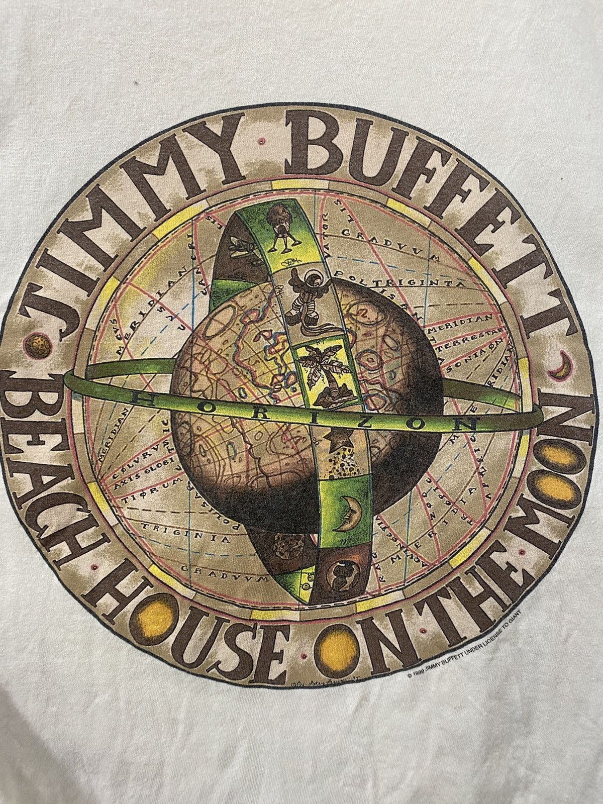 Band Tees 💢VINTAGE JIMMY BUFFETT beach house on the moon 1999 shirt Size US XL / EU 56 / 4 - 4 Thumbnail