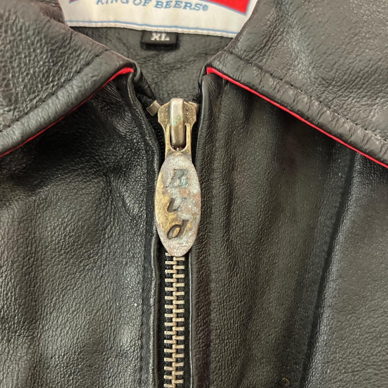 Budweiser × NASCAR × Vintage Vintage 90’s Budweiser Nascar Racing Genuine Leather Jacket Size US XL / EU 56 / 4 - 5 Thumbnail