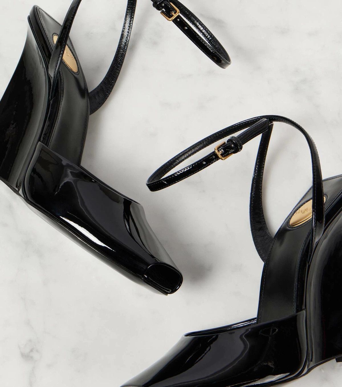 Saint Laurent Paris o1y0126 Ankle Strap Sandals in Black Size US 7 / IT 37 - 4 Thumbnail