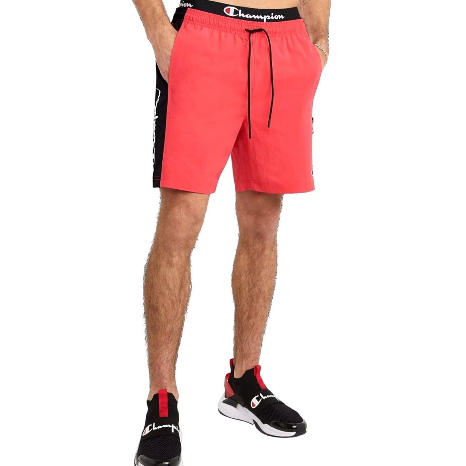 Champion Champion Men’s Lightweight Shorts - Red/Black - 2XL - Activewear Nike? Size US 39 - 2 Thumbnail