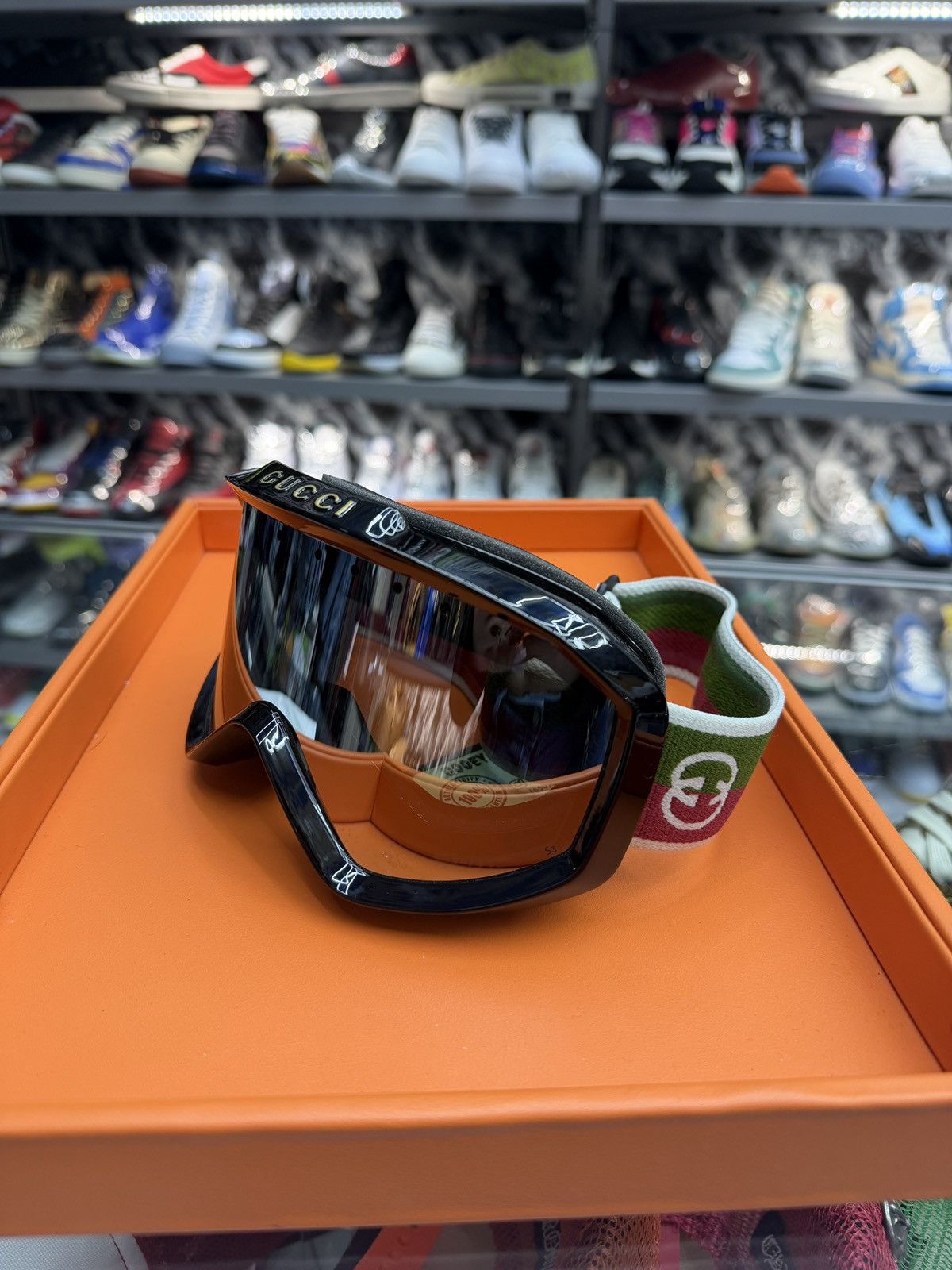 Gucci Gucci Black Interlocking Band Goggles Size ONE SIZE - 1 Thumbnail