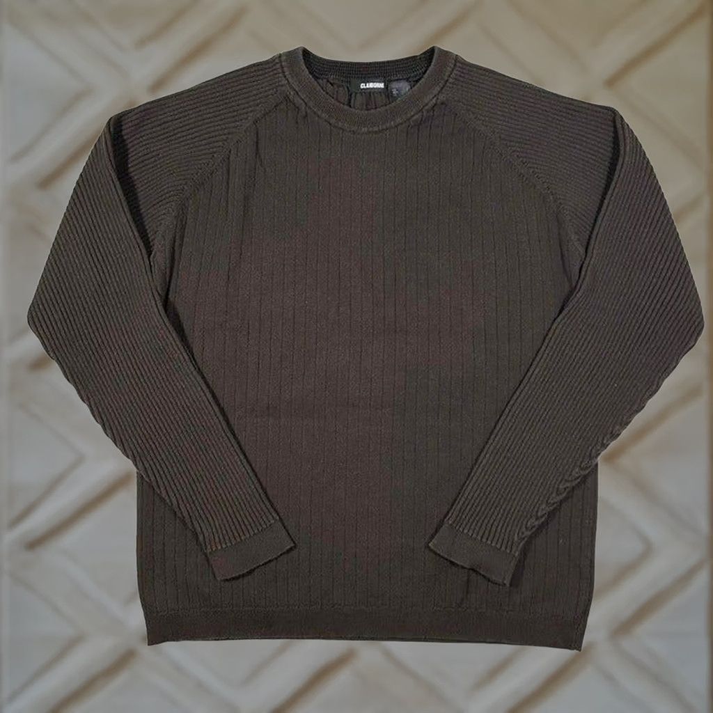 Liz Claiborne Y2K Claiborne Ribbed Pullover Sweater Mens Large Brown Size US L / EU 52-54 / 3 - 1 Thumbnail