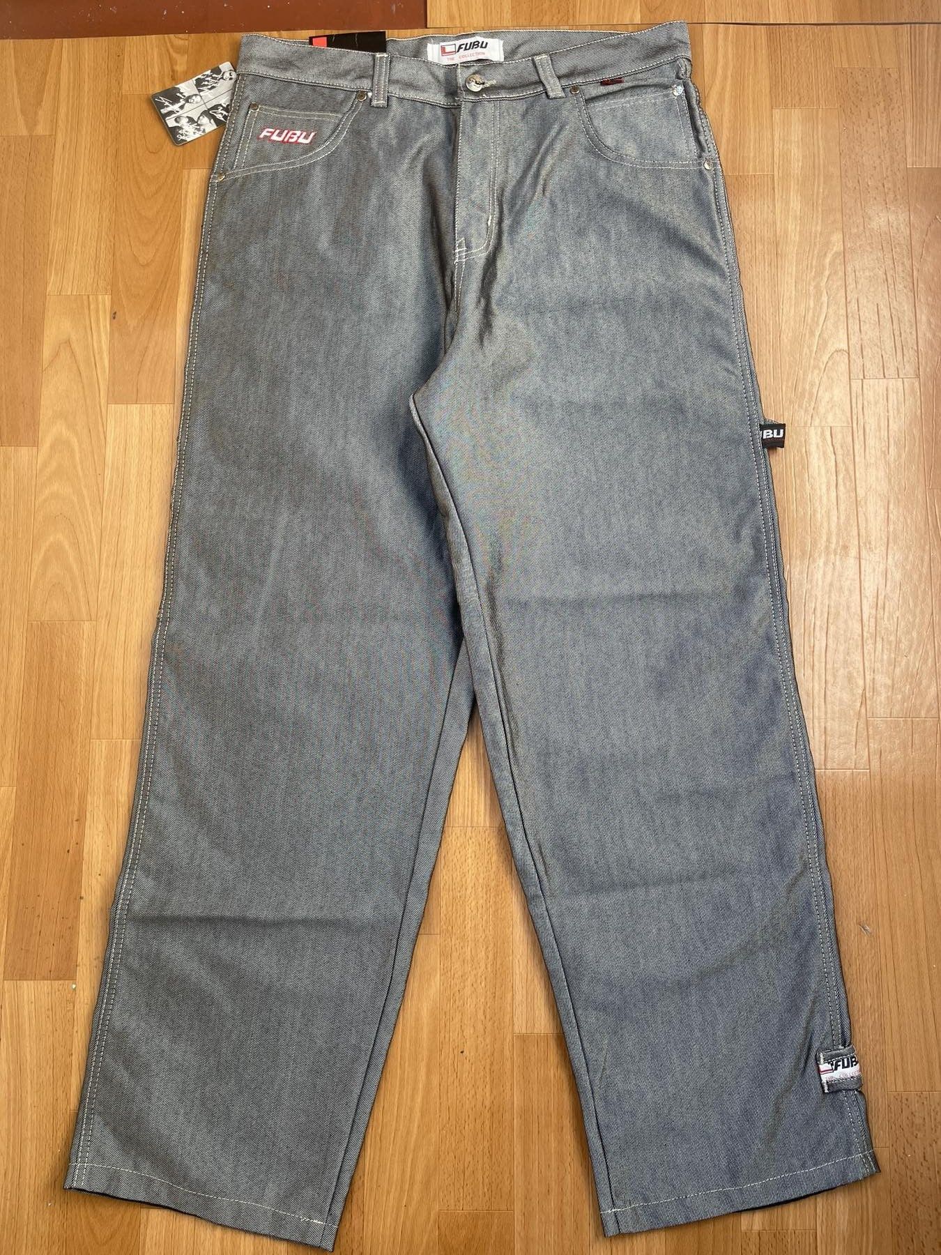Fubu FUBU jeans shiny vintage baggy jeans silver metallic size 34 Size US 34 / EU 50 - 6 Thumbnail