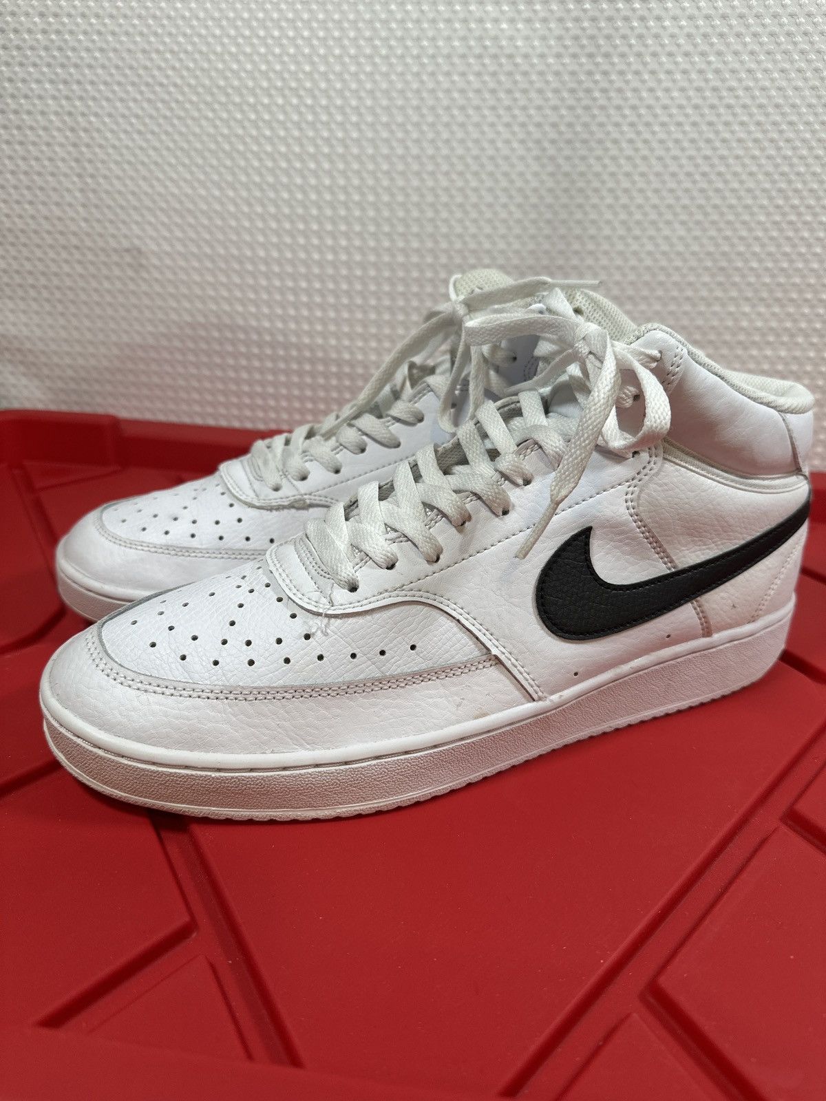 Nike NIKE COURT VISION MID MEN'S CD5466-101 White/Black Shoes Size US 11.5 / EU 44-45 - 2 Thumbnail