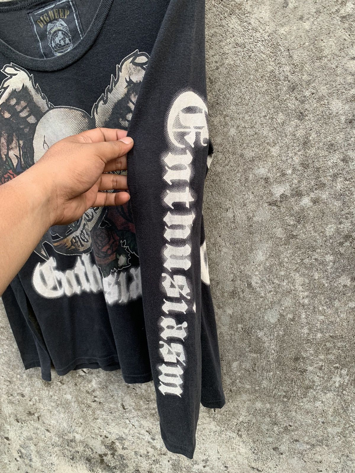 14th Addiction × Beauty Beast × KMRii Vintage DigDeep wing skull rose punk mediation longsleeve Size US S / EU 44-46 / 1 - 4 Thumbnail