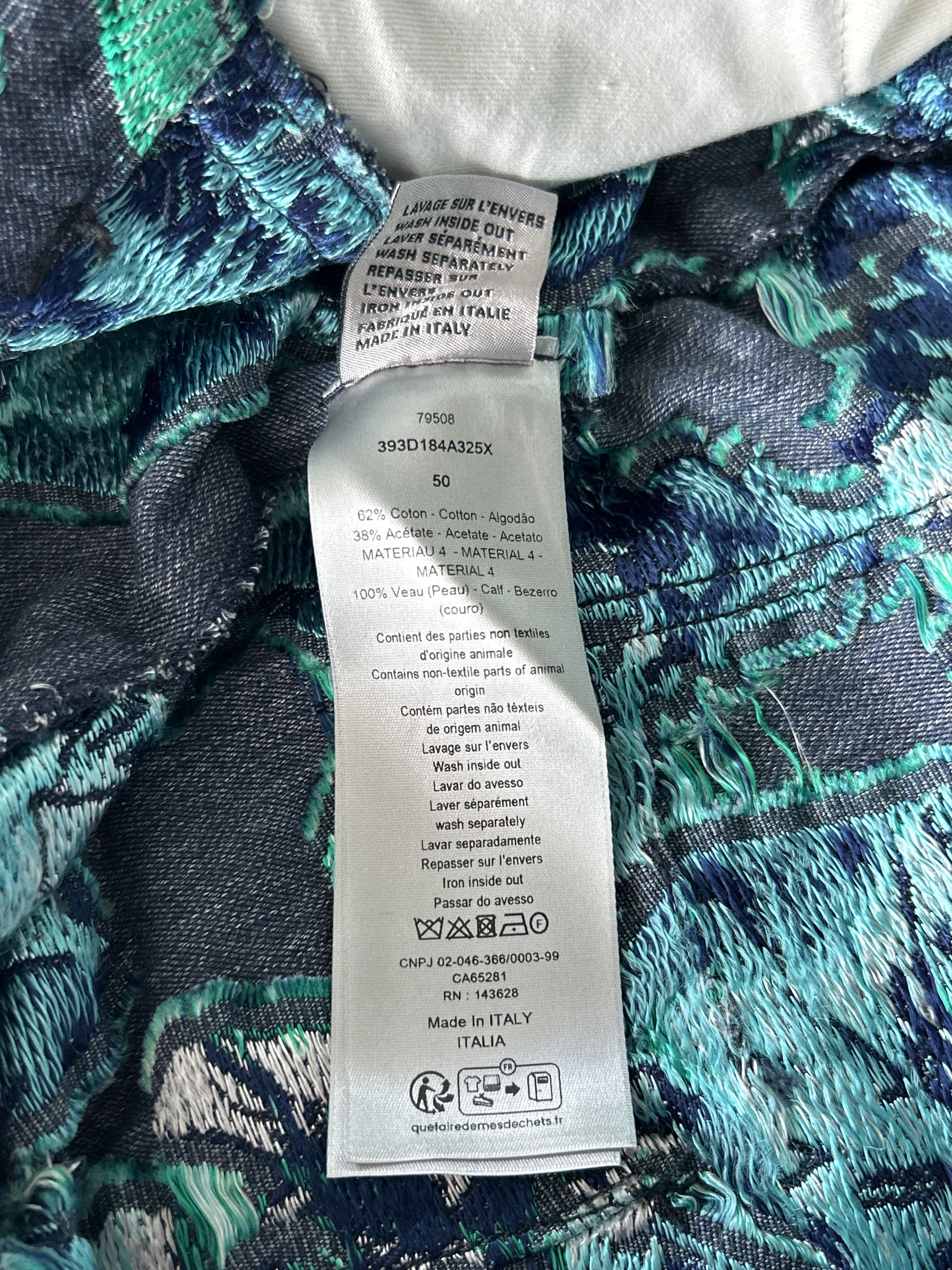 Dior Dior Denim Tears Blue & Green Leaf Carpenter Shorts Size US 38 / EU 54 - 4 Thumbnail