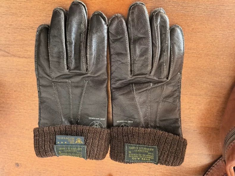 The Real McCoy's the real mccoys A10 Winter Flight Gloves Horse Leather Clas Size ONE SIZE - 7 Thumbnail