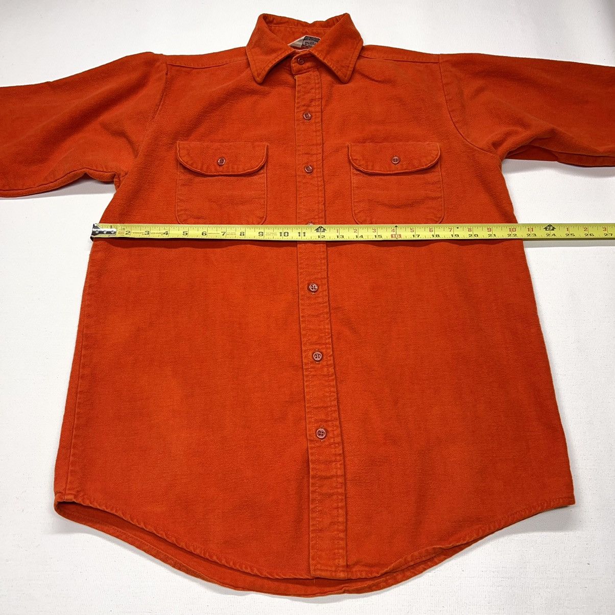 Vintage VTG Mr Leggs Flannel Shirt Orange Chamois Button Up Pocket Size US M / EU 48-50 / 2 - 14 Thumbnail