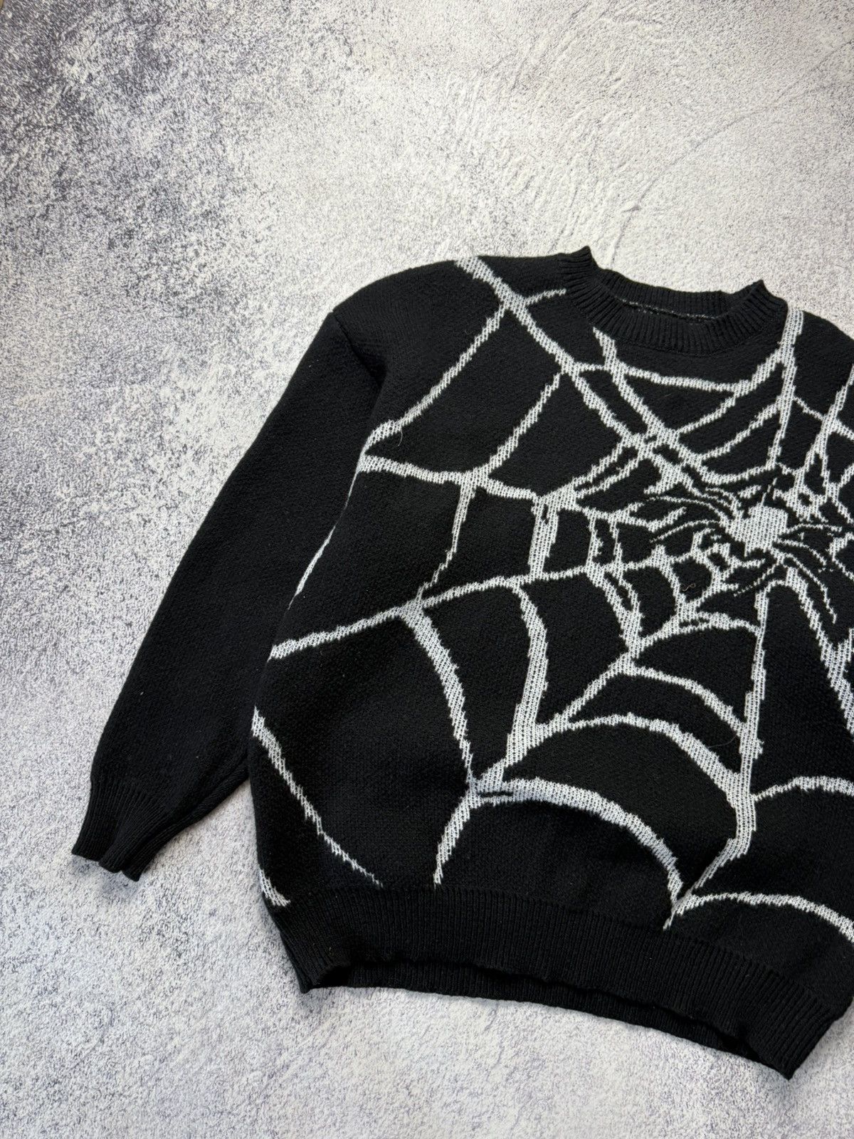 Japanese Brand Vintage Spider Web Knit Sweater Warm Pullover Jacquard Size US XL / EU 56 / 4 - 2 Thumbnail