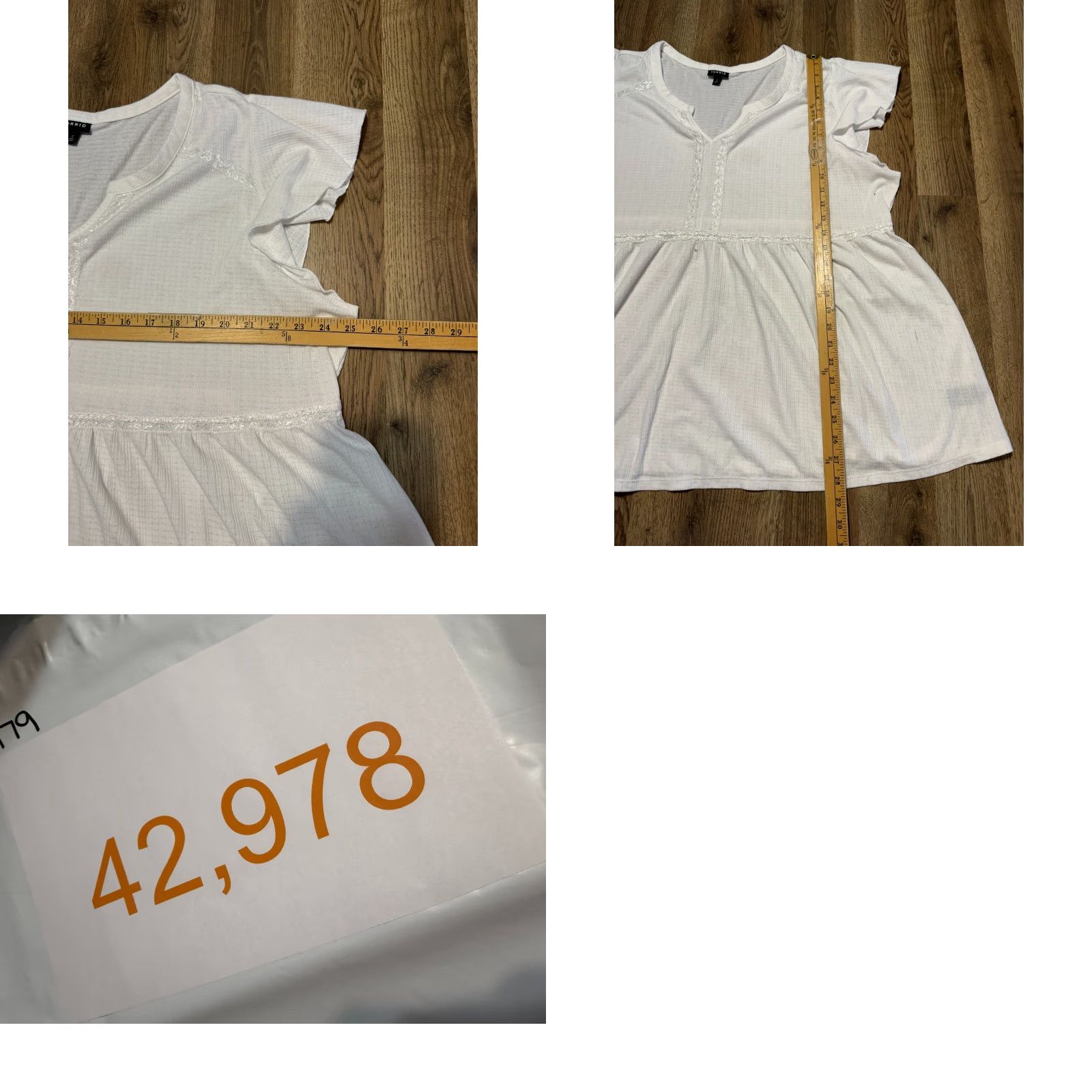 Torrid Torrid Shirts Blouse Women's Size 4 White Flutter Sleeve V-Neck Lightweight Shirt Womens Size 4 White Flutter Sleeve V-Neck Lightweight Torrid Shirts Size S / US 4 / IT 40 - 8 Thumbnail