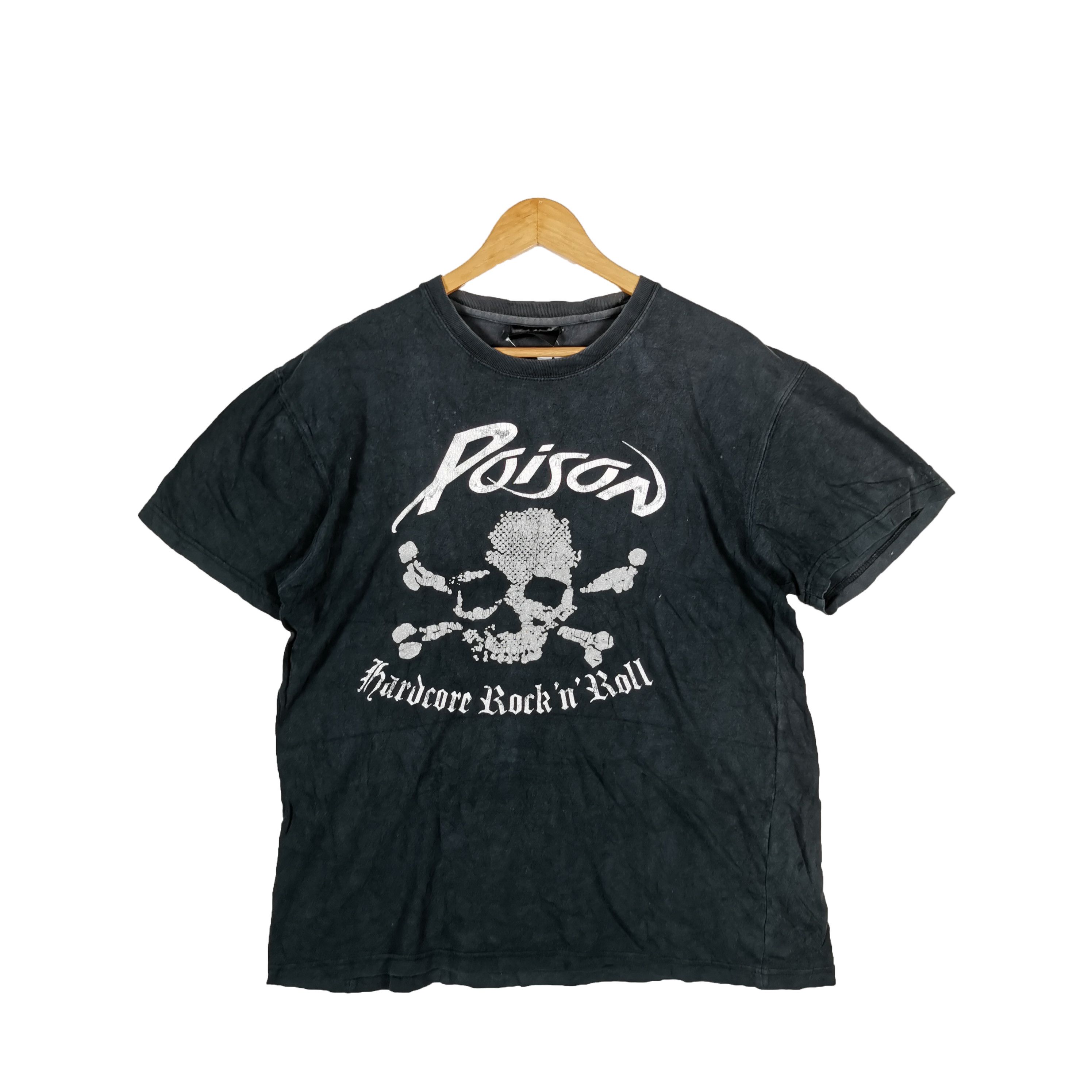 Band Tees Vintage POISON Tshirt Hard Core Rock 'n' Roll Band Skulls Size US L / EU 52-54 / 3 - 1 Thumbnail