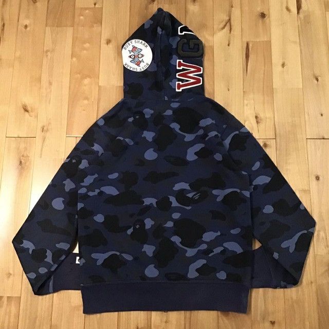 Bape BAPE Blue camo Shark full zip hoodie a bathing ape Size US M / EU 48-50 / 2 - 3 Thumbnail