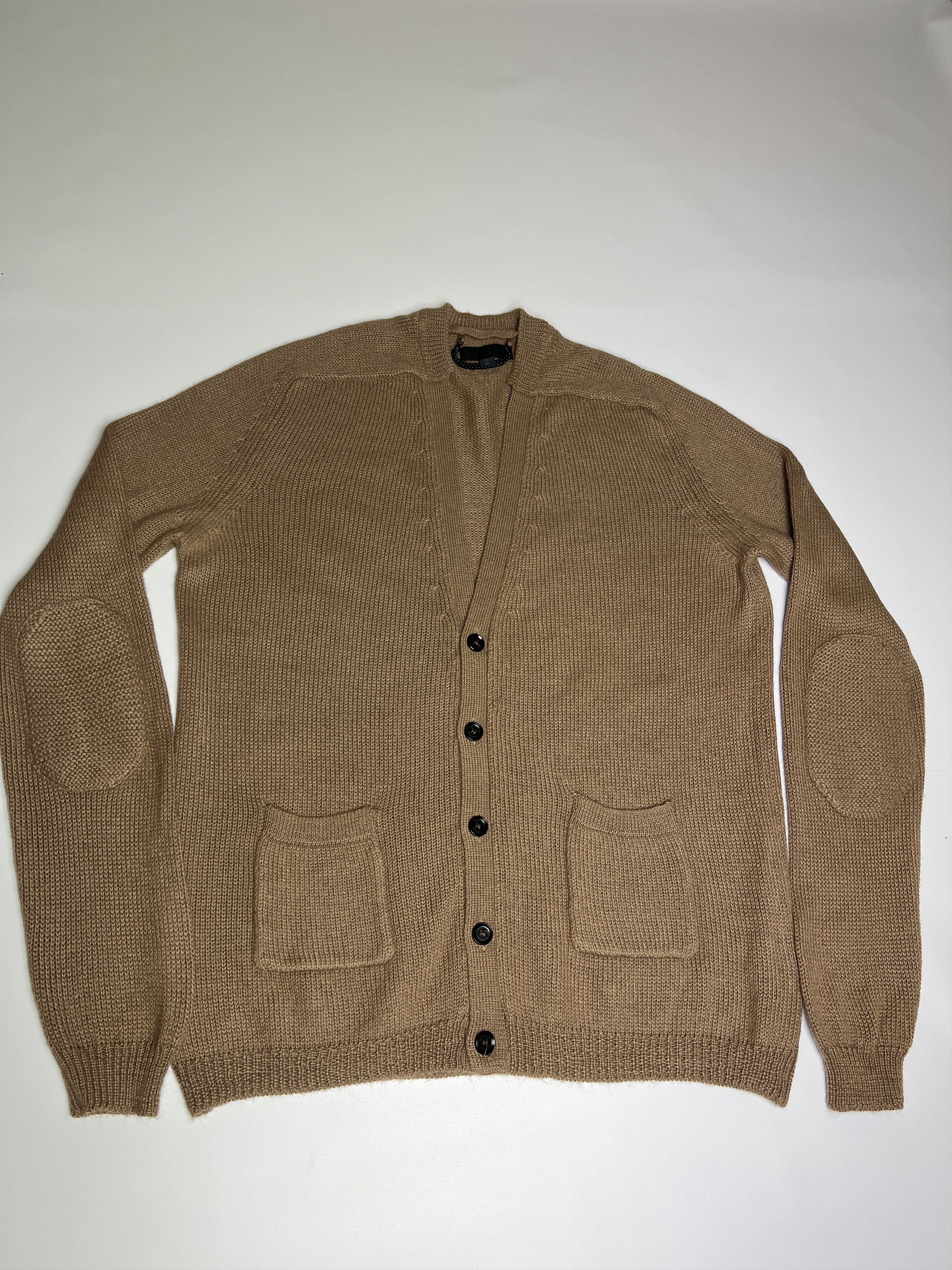 Burberry Prorsum BURBERRY PRORSUM Italy Camel Knit Blend Cardigan Sweater Size US XL / EU 56 / 4 - 1 Thumbnail