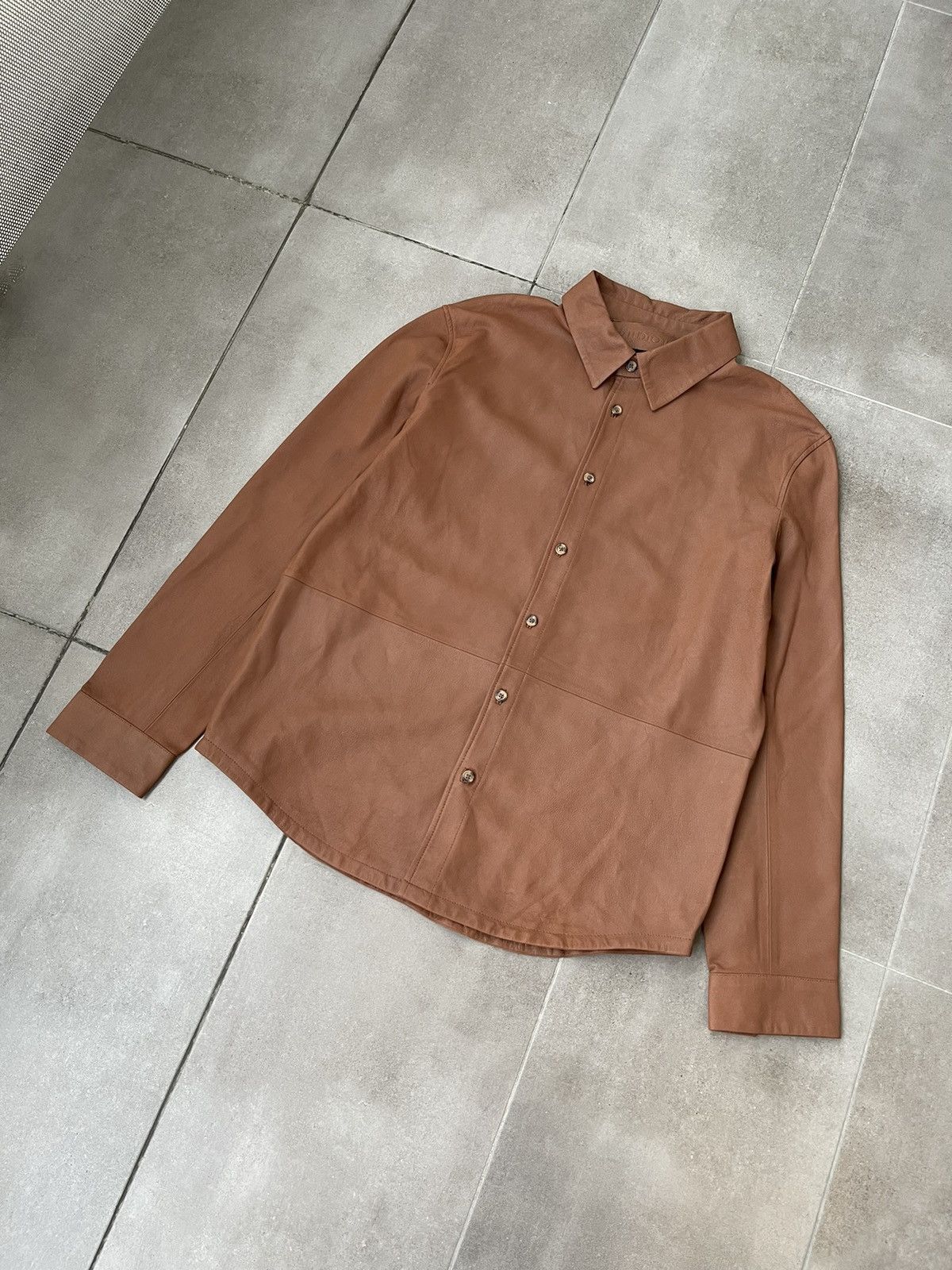 Other !DS! SS23 Studio ID Andrew Brown Leather Shirt Size US M / EU 48-50 / 2 - 9 Thumbnail
