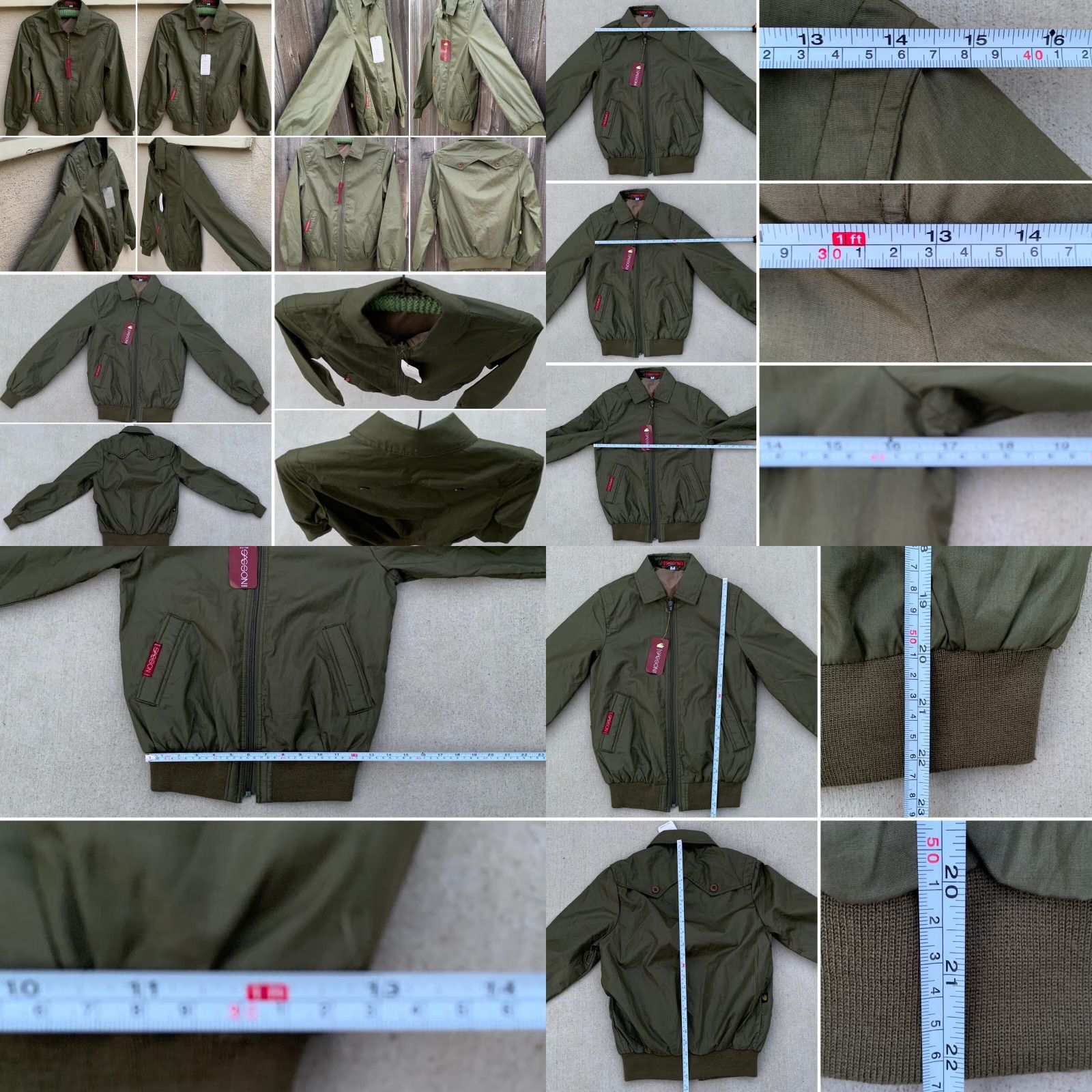 Vintage VINTAGE Sasson New York Paris Windbreaker Jacket 1980s Size S Green Women Mens Small Olive Army Green Jacket Size S / US 4 / IT 40 - 8 Thumbnail