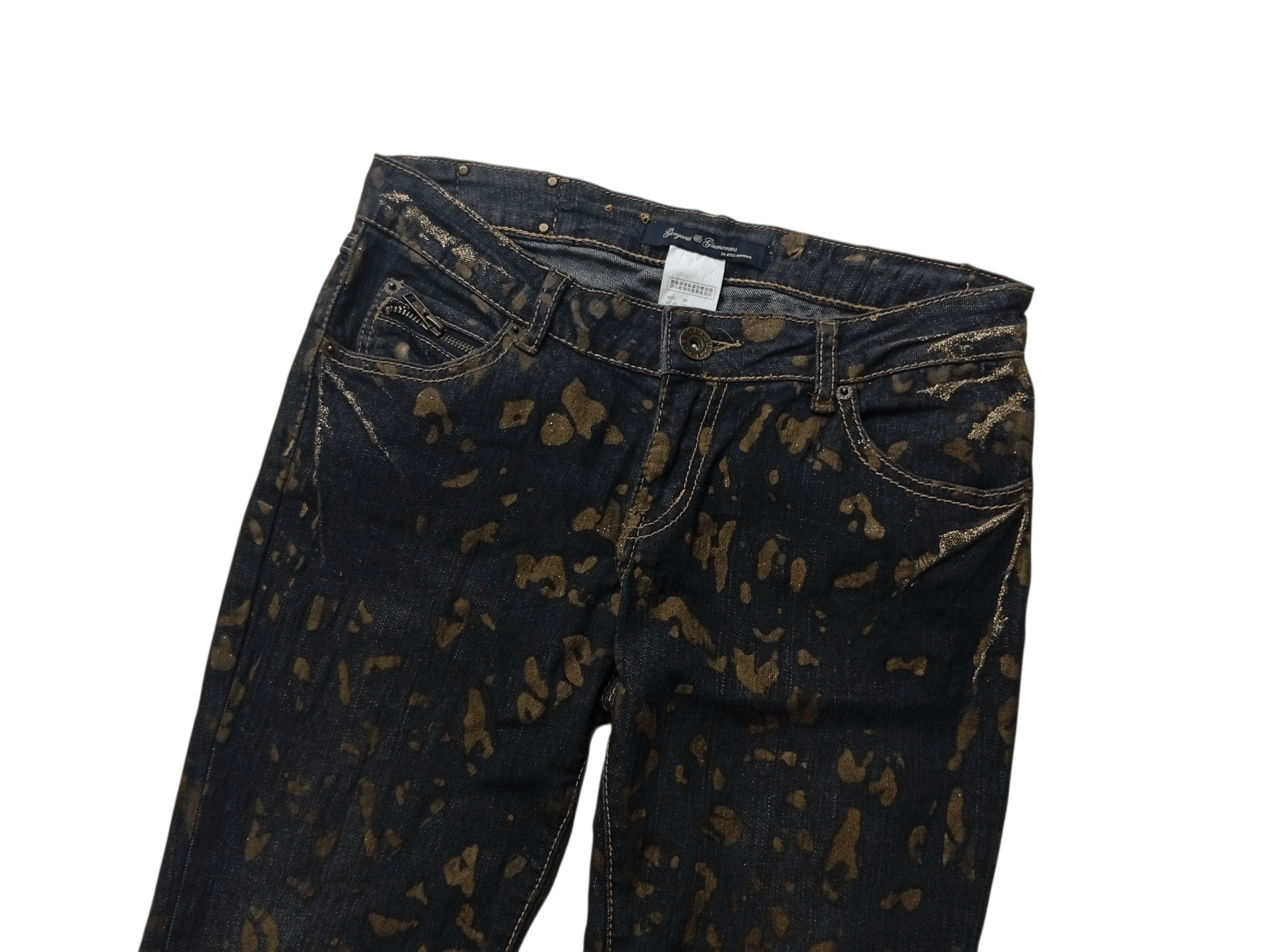 Japanese Brand Jessi highrise paint skinny jeans Size 28" / US 6 / IT 42 - 2 Thumbnail