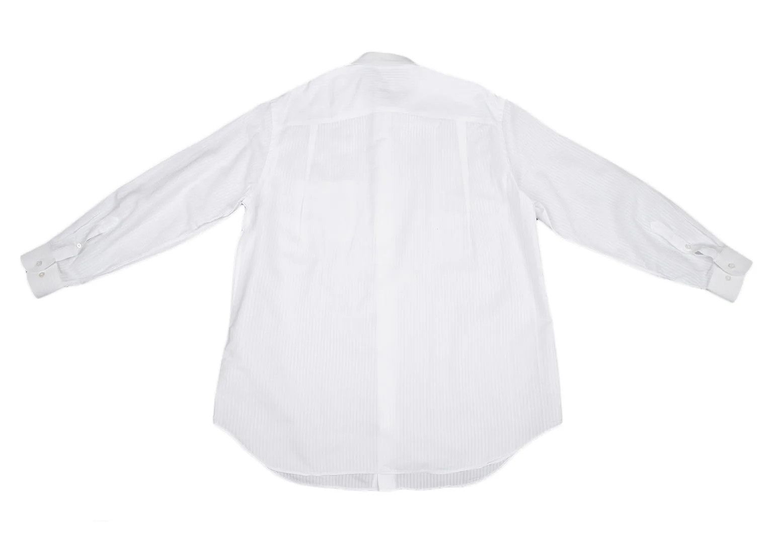 Armani Collezioni Cotton Shadow Stripe Shirt in White Size 43 Size US XXS / EU 40 - 16 Thumbnail