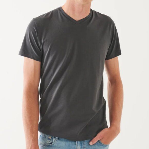 PATRICK ASSARAF Patrick Assaraf Pima Cotton Stretch V Neck T Shirt Grey XXL Size US XXL / EU 58 / 5 - 1 Thumbnail