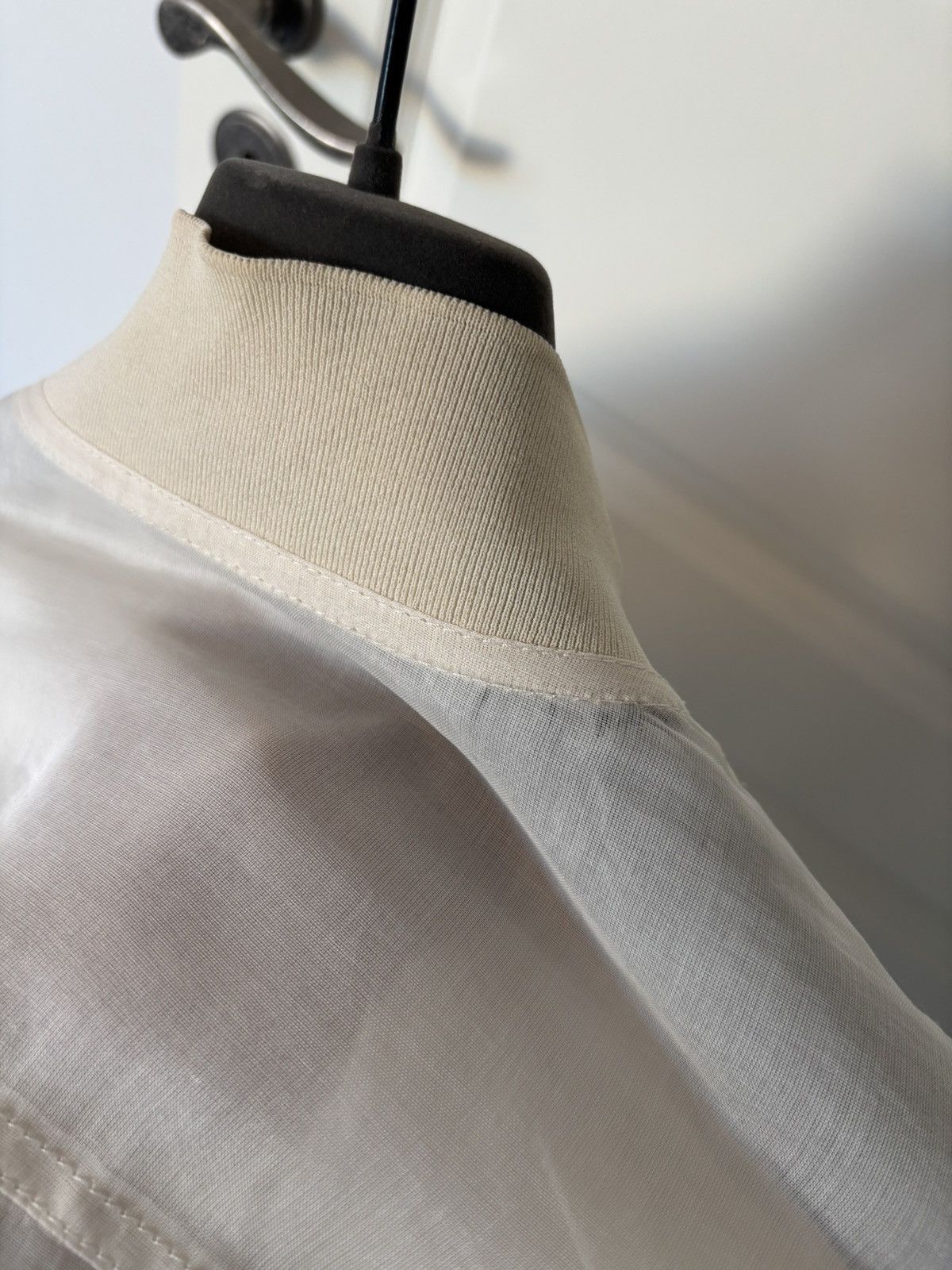 Rick Owens Rick Owens Sheer Beige Bomber Jacket Size US M / EU 48-50 / 2 - 9 Thumbnail